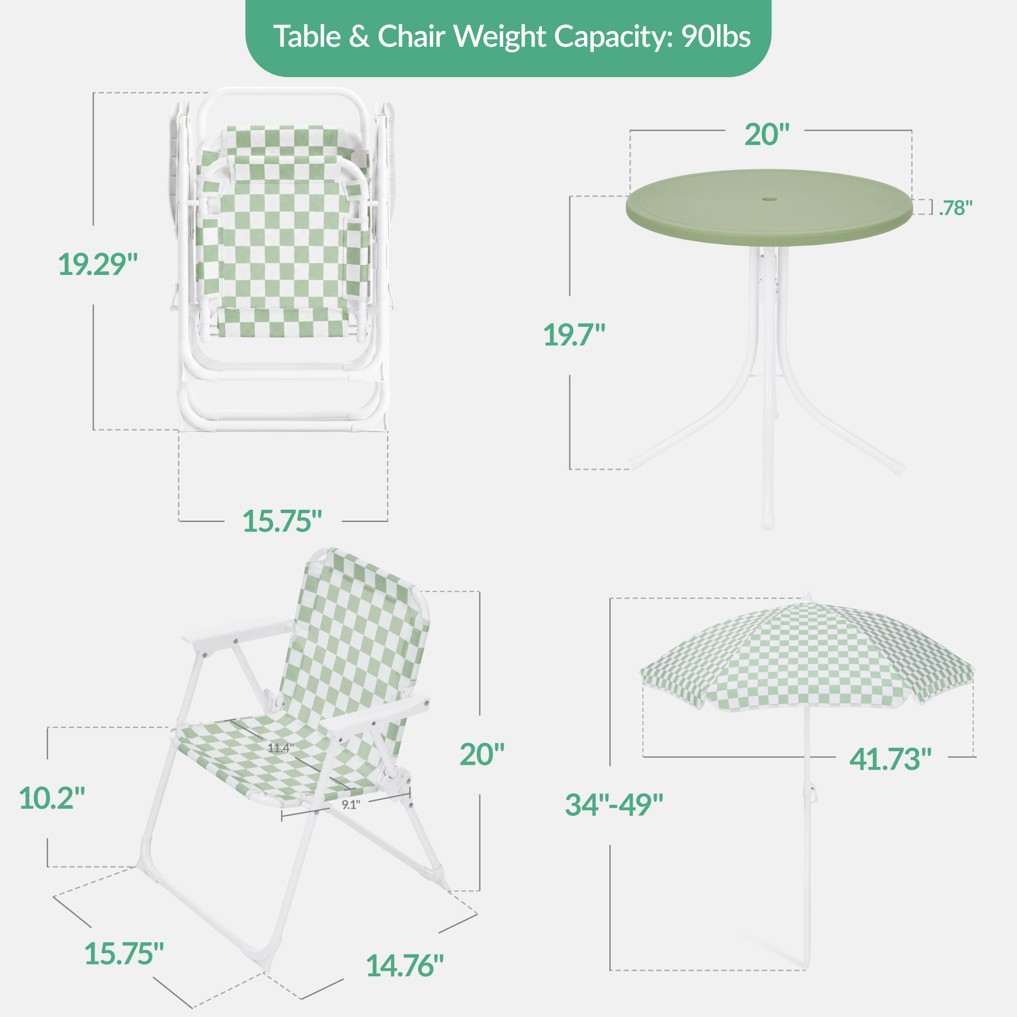 Best Choice Products Kids Outdoor Table and Chair Set with Umbrella