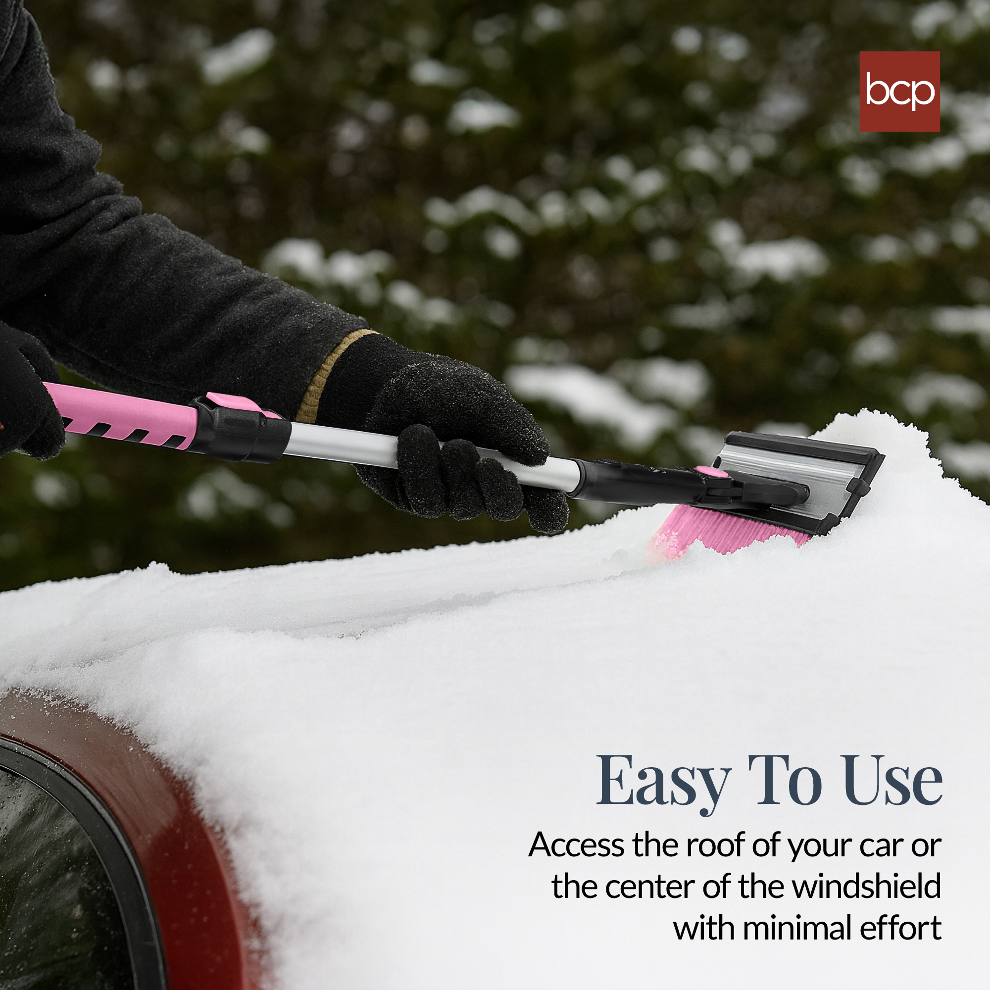 Best Choice Products 39" Extendable Snow Brush Squeegee Ice Scraper