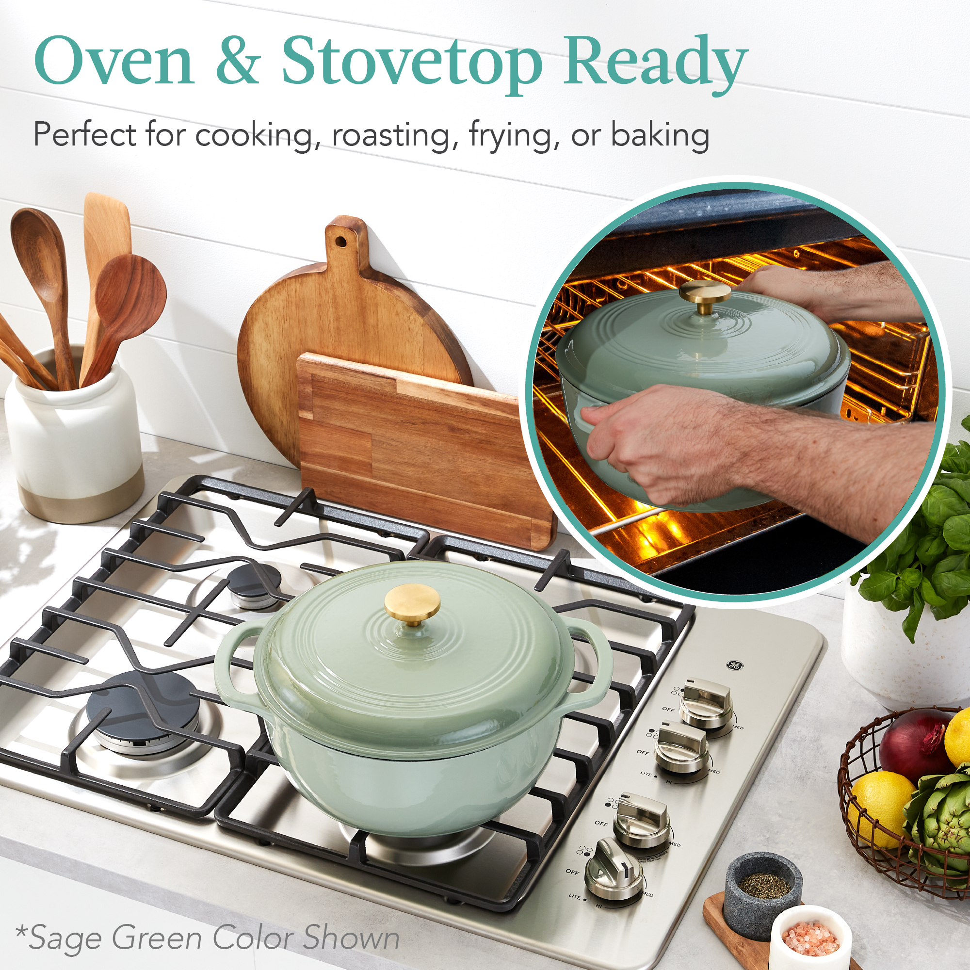 Best Choice Products Cast-Iron Dutch Oven - Thumbnail 4