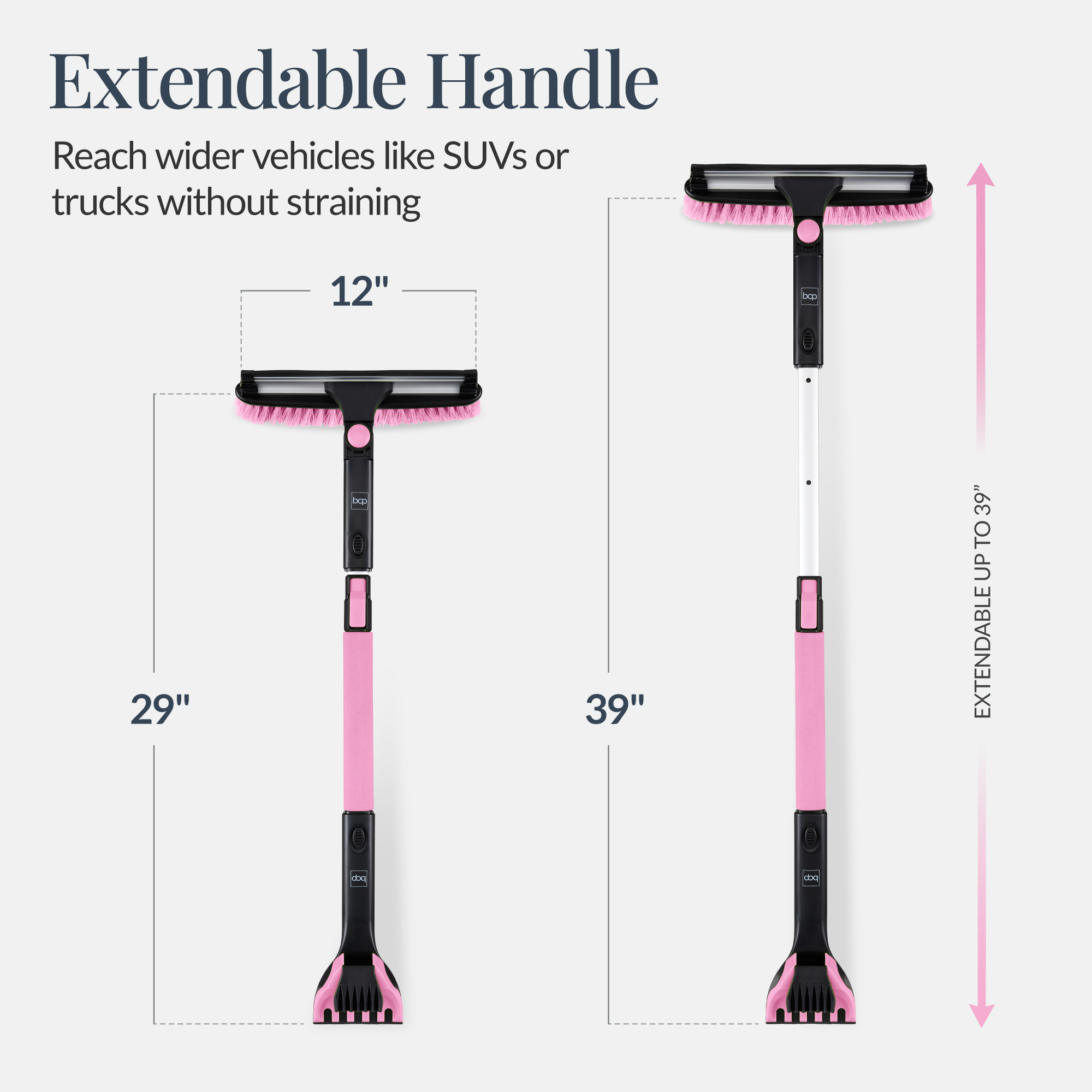 Best Choice Products 39" Extendable Snow Brush Squeegee Ice Scraper