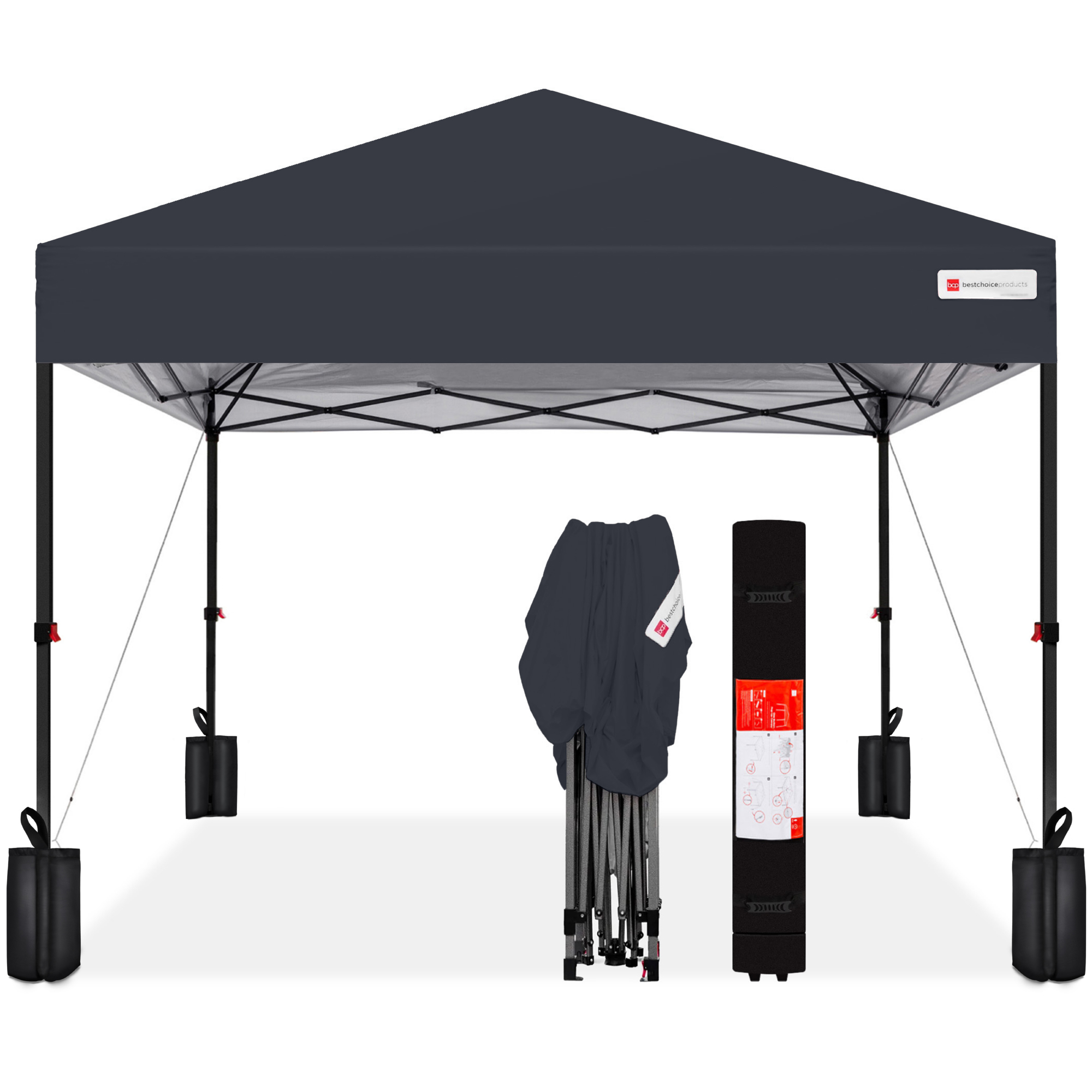 Best Choice Products One-Person Setup Instant Pop Up Canopy Case 4 10x10ft