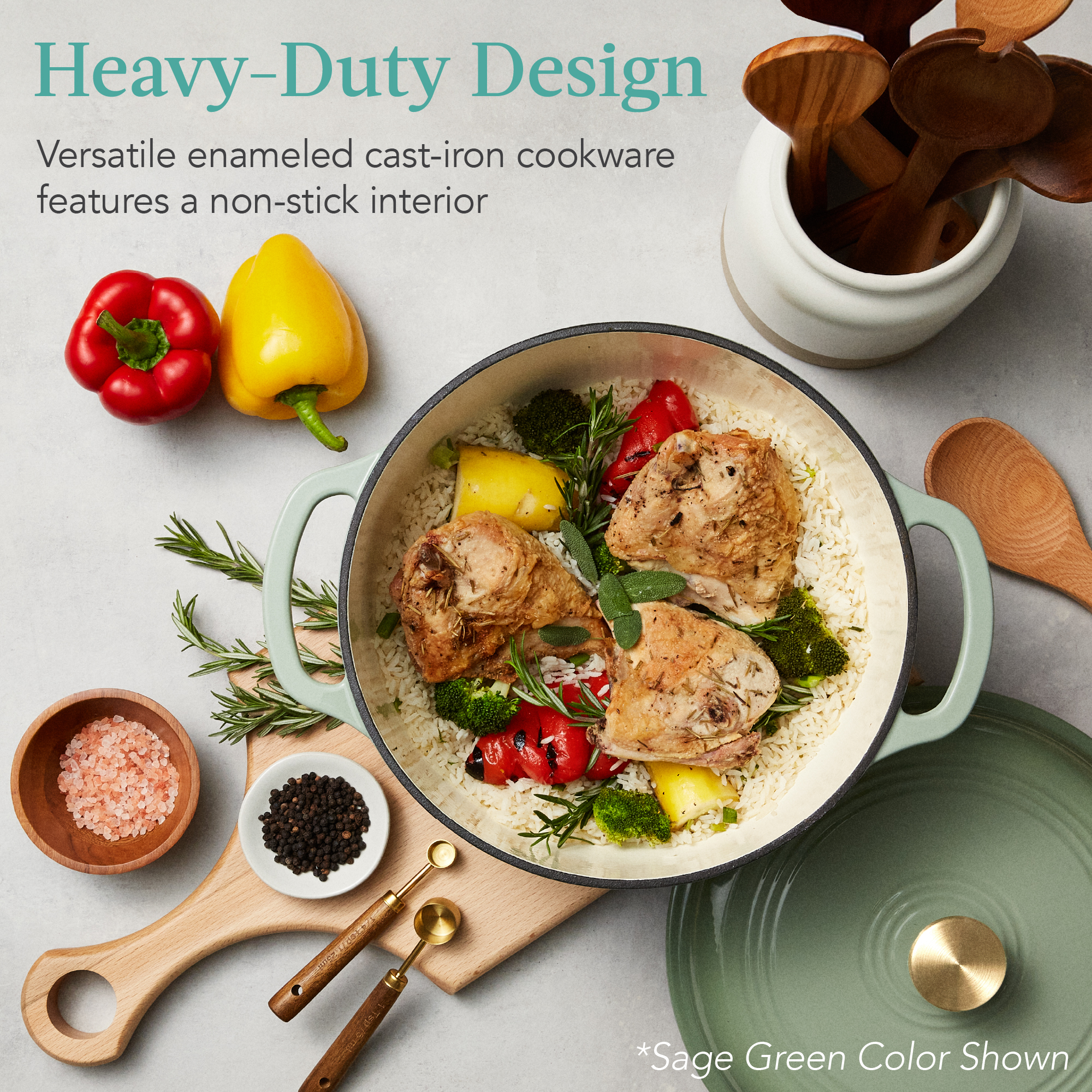 Best Choice Products Cast-Iron Dutch Oven - Thumbnail 5