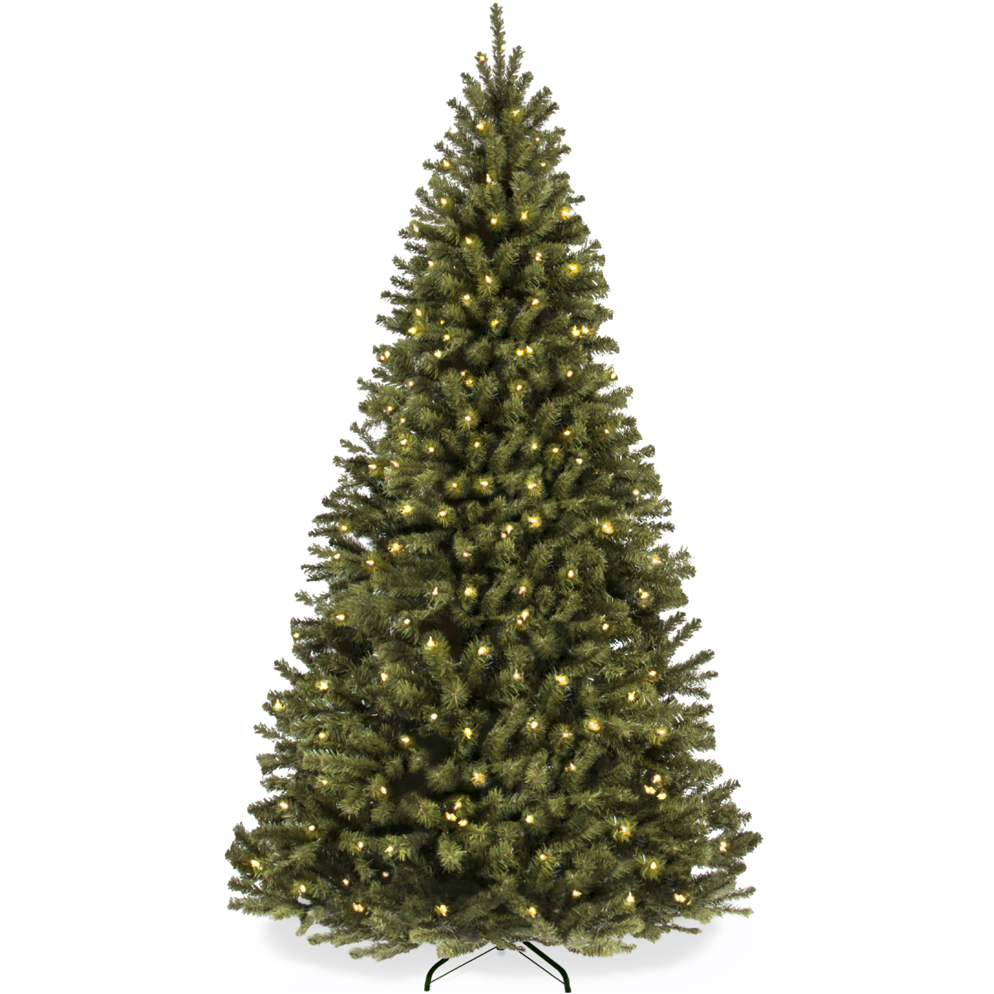 Best Choice Products Pre-Lit Artificial Spruce Tree w/Easy Assembly Green