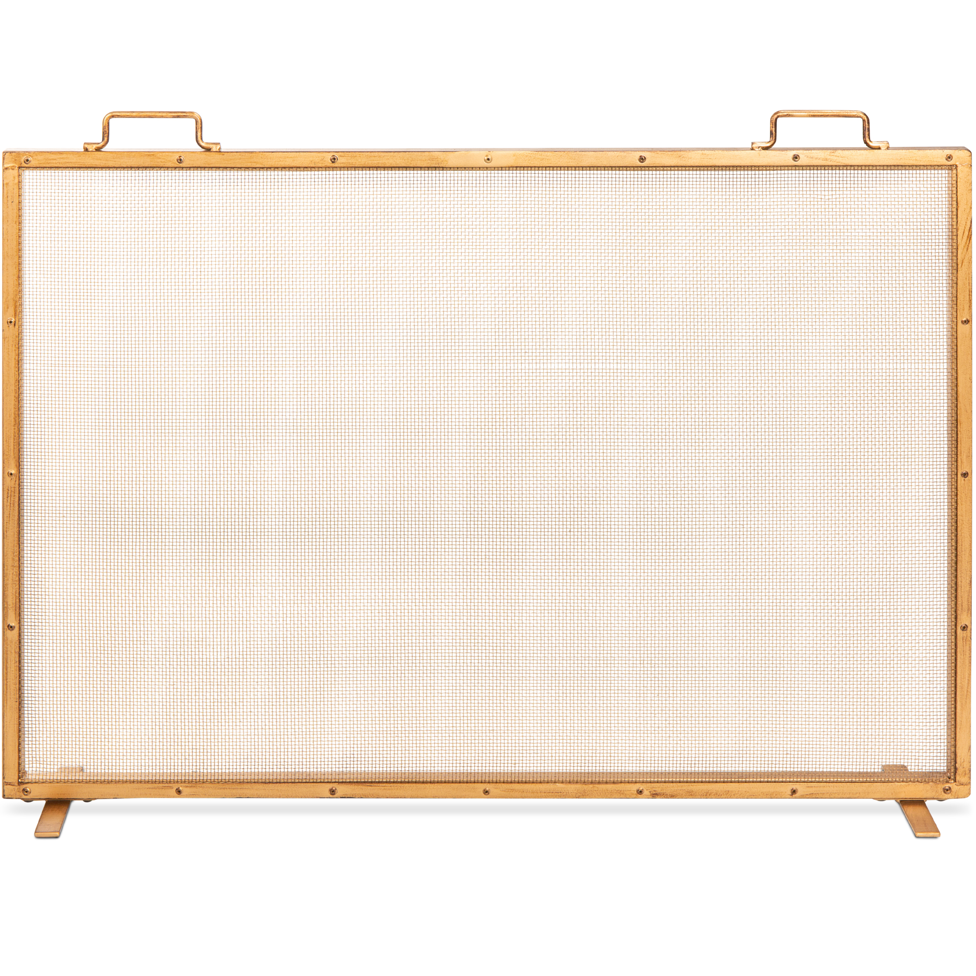 Best Choice Products Single Panel Handcrafted Steel Mesh Fireplace 38x27in