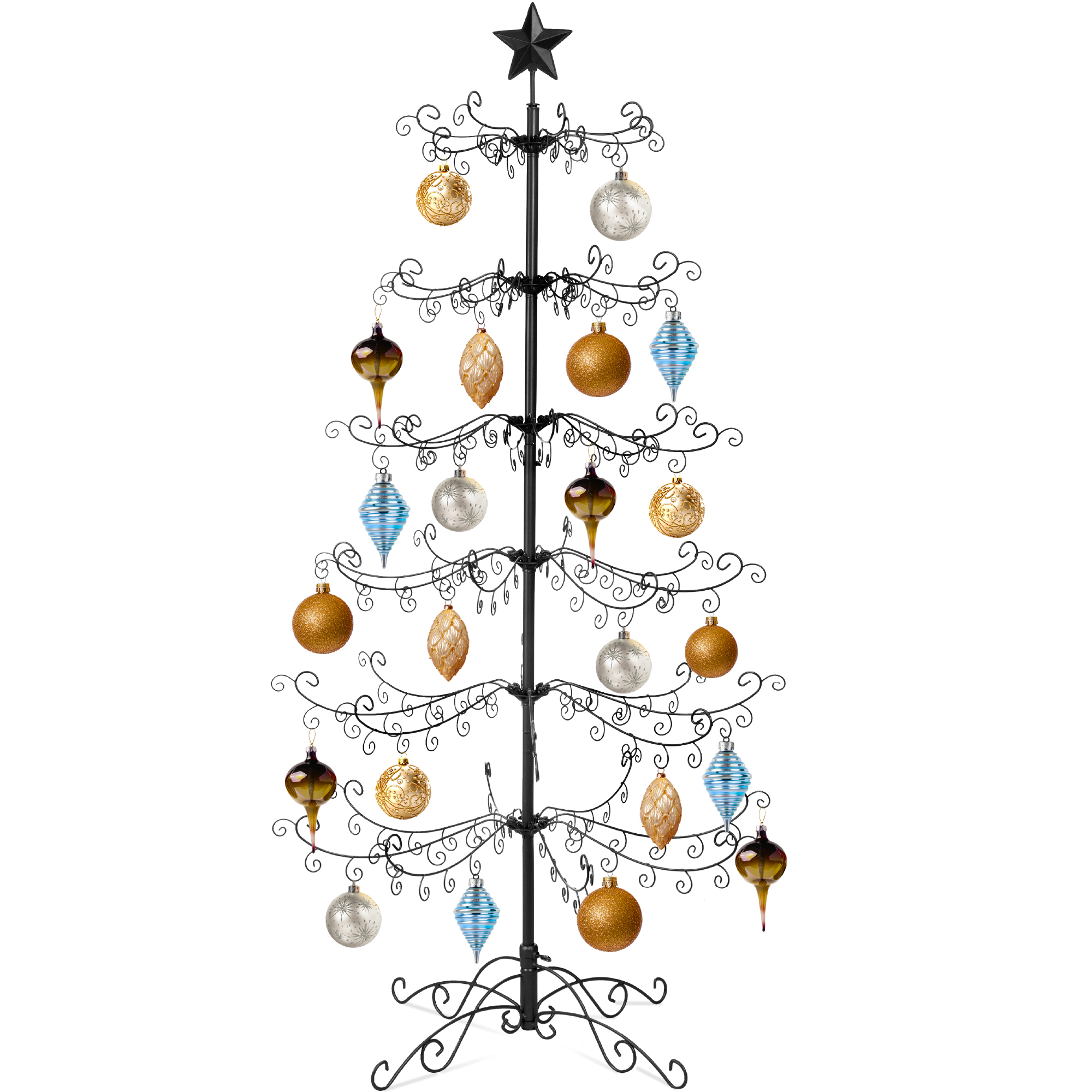 Best Choice Products Wrought Iron Tree Ornament Display Easy Assembly Stand 6ft