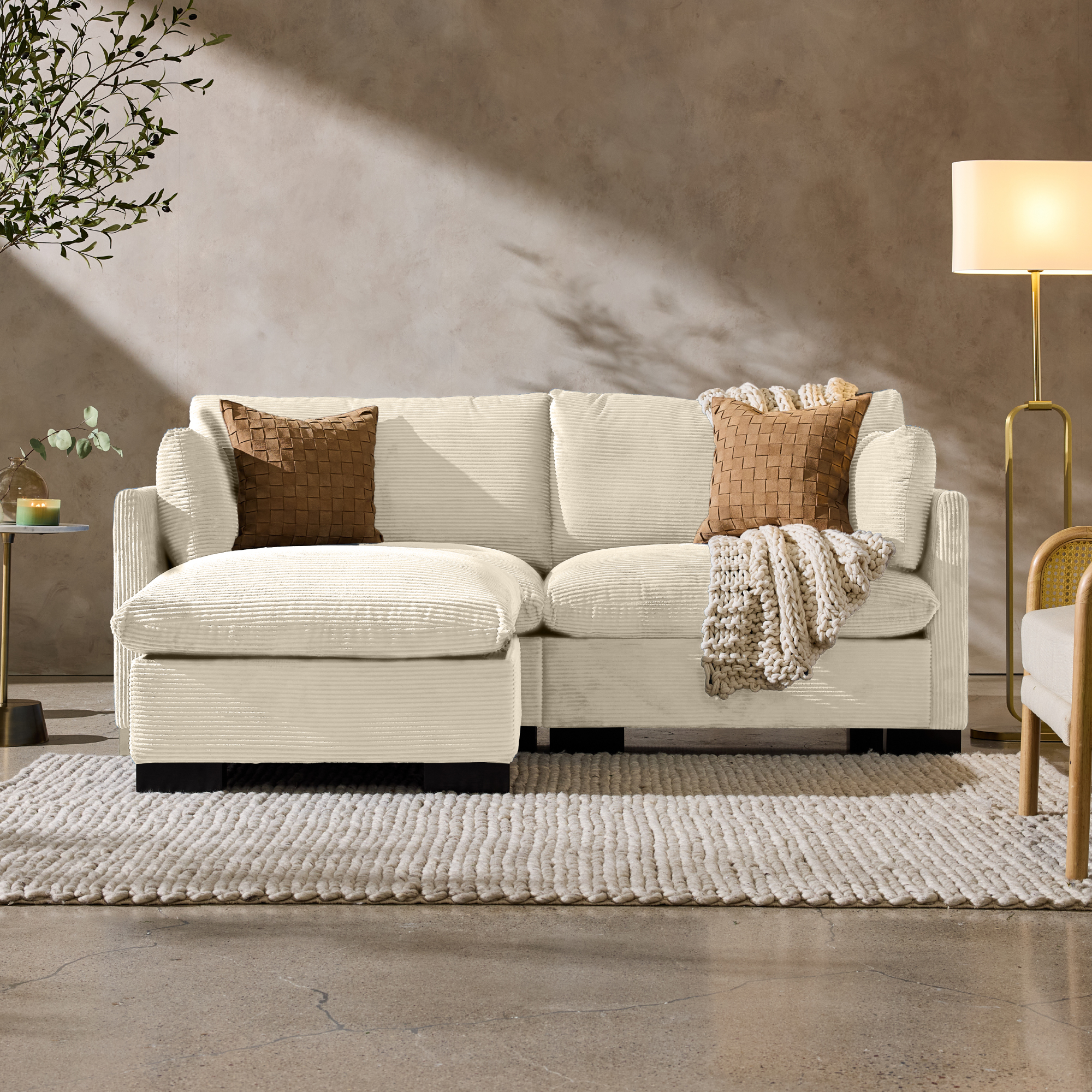 Best Choice Products Modular Sectional Pillowtop Sofa Ottoman Storage – 82in