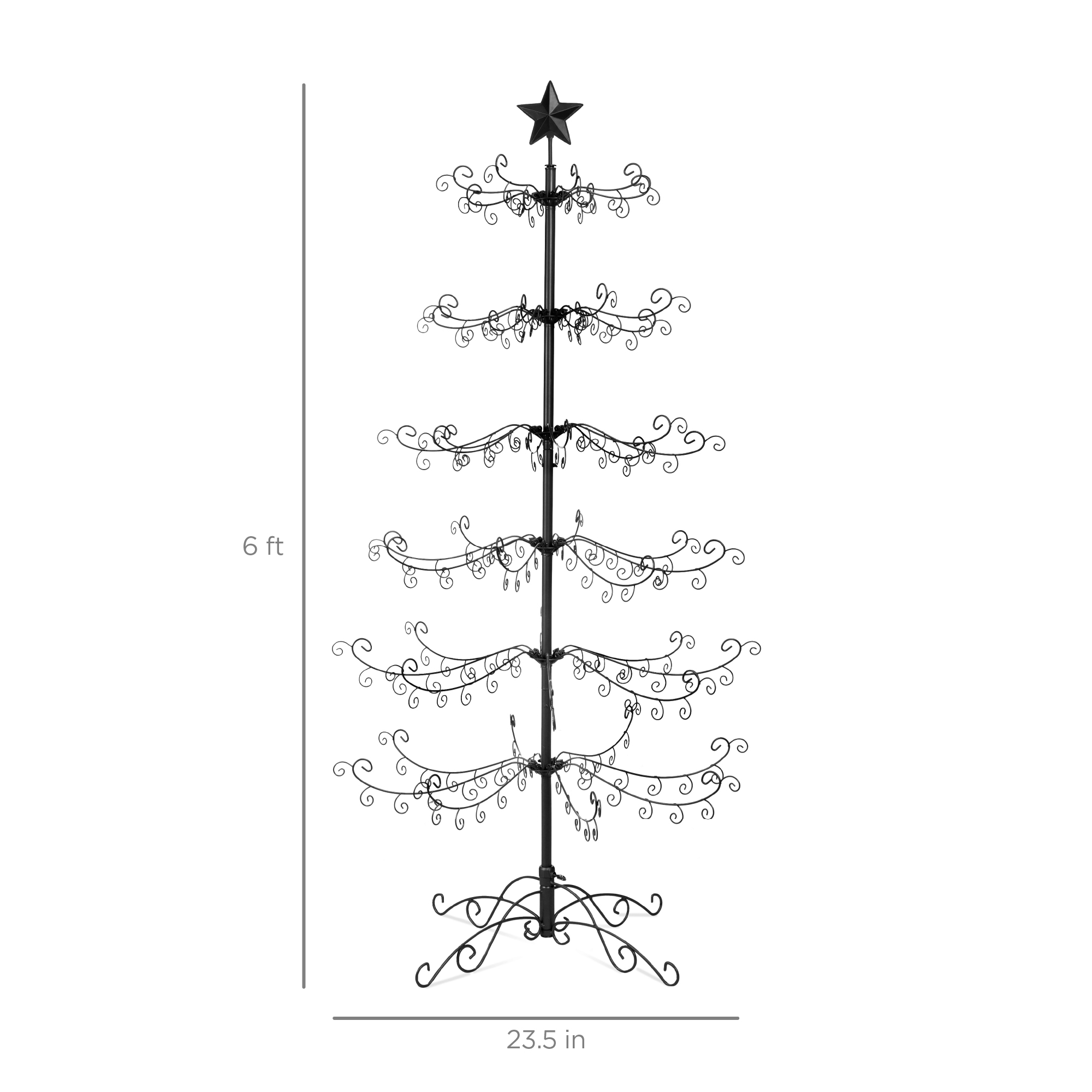Best Choice Products Wrought Iron Tree Ornament Display Easy Assembly Stand 6ft