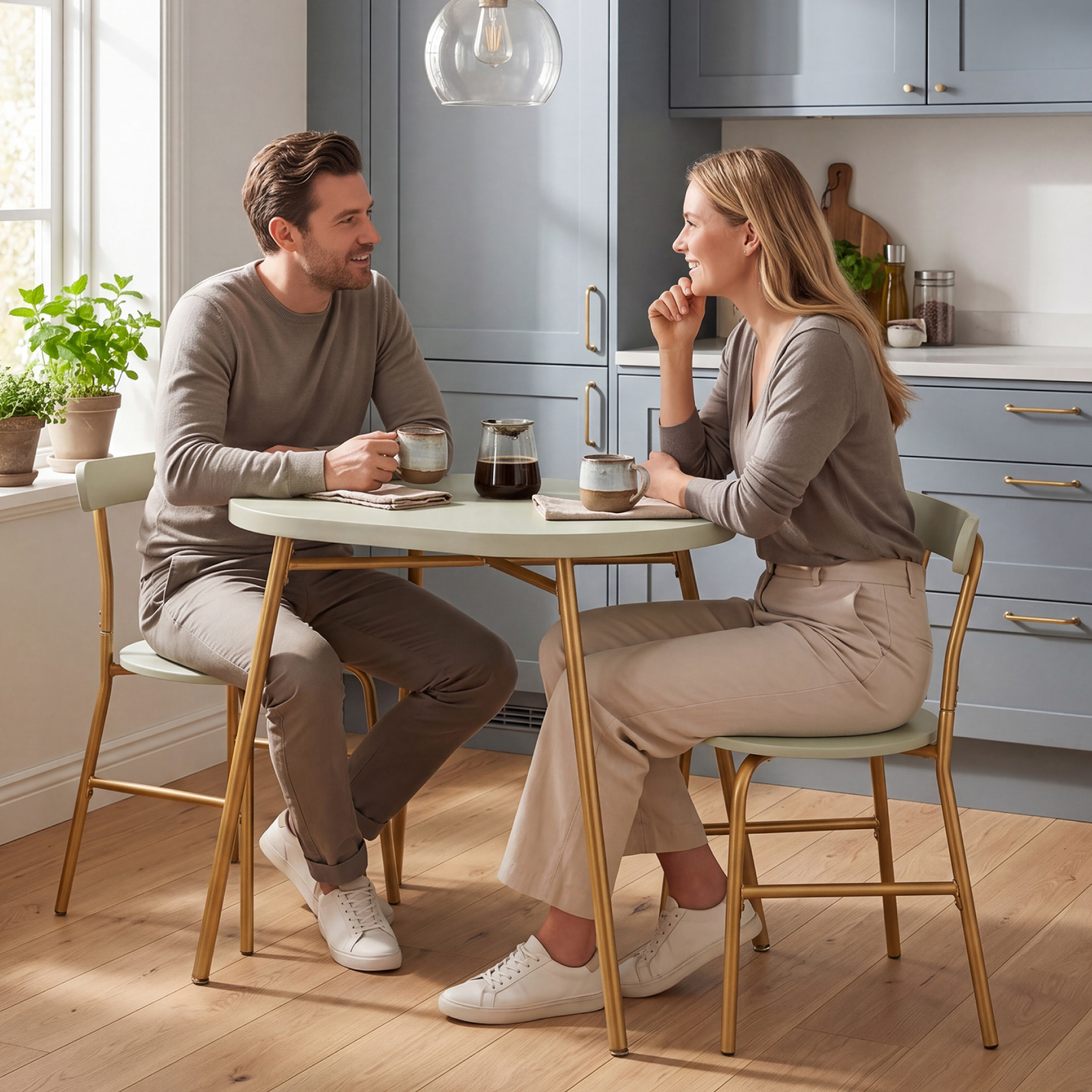 Best Choice Products 3-Piece Oval Dining Table Set Small Kitchen Set 2 Chairs
