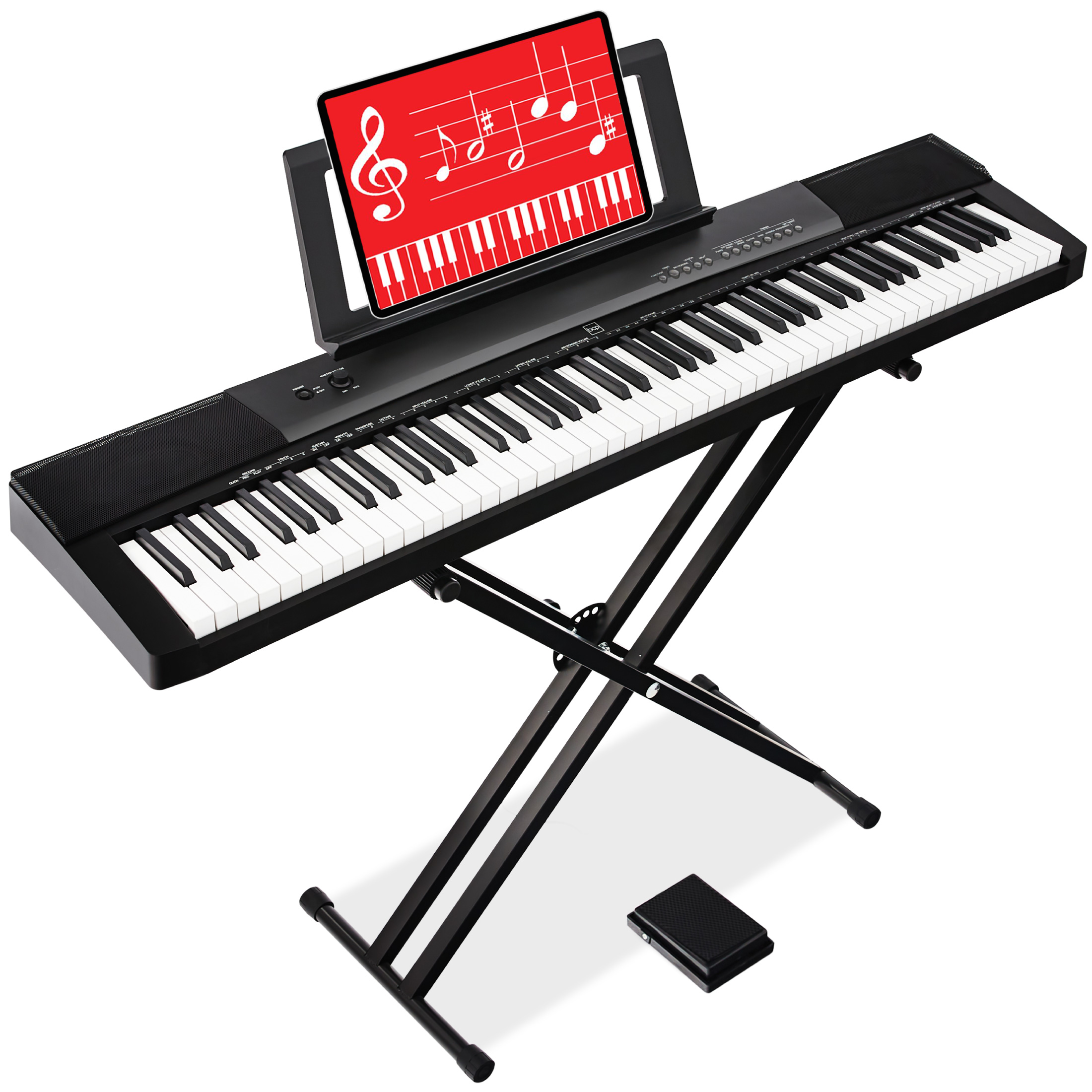 Best Choice Products SKY5484 88 Key Digital Piano Set - Black for