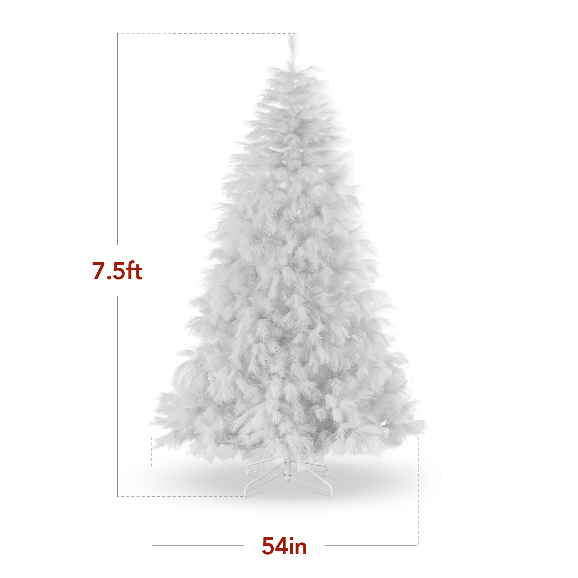 Best Choice Products Artificial Pampas Tree Foldable Metal Base White