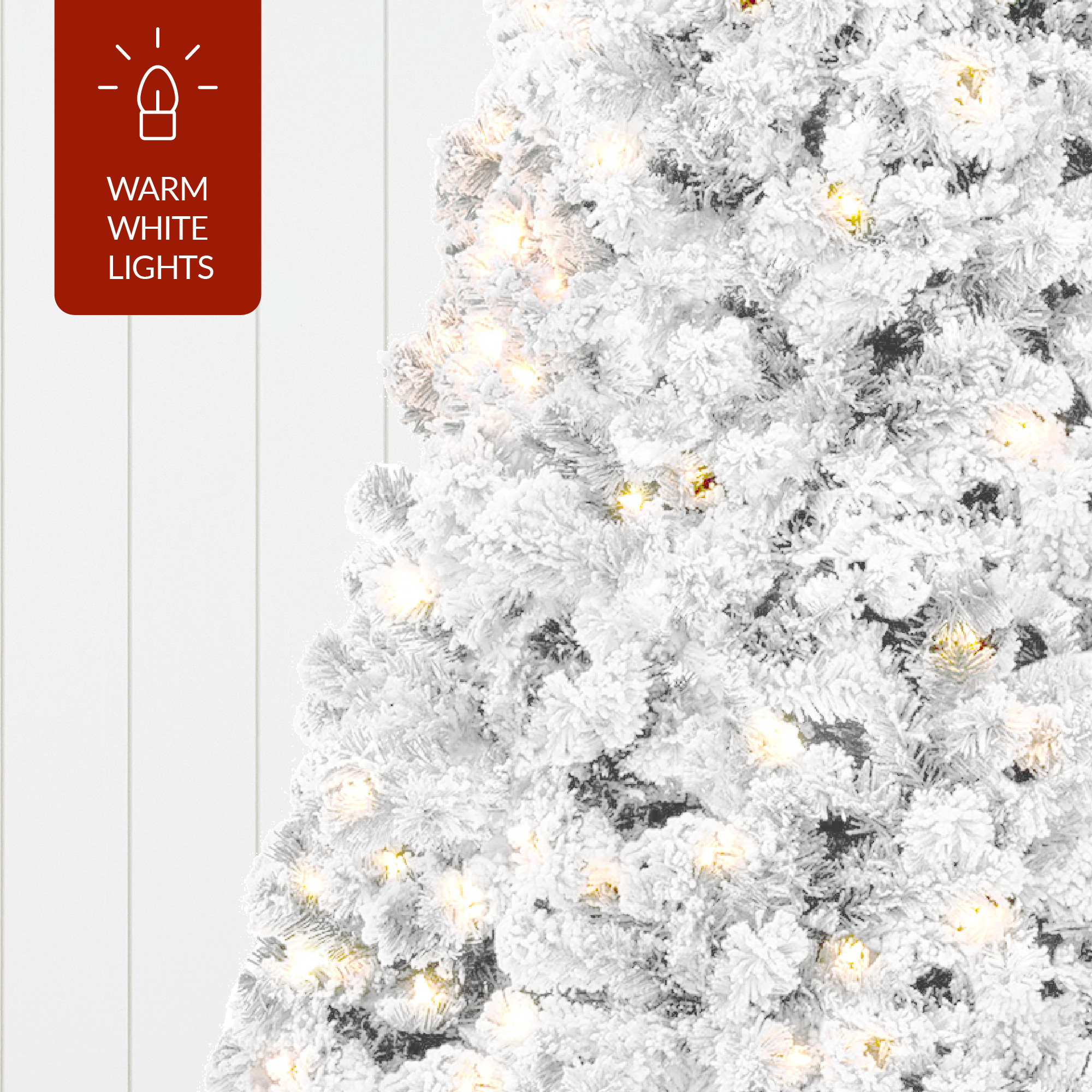 Best Choice Products Pre-Lit Snow Flocked Artificial Pine Tree 2-in-1 Lights