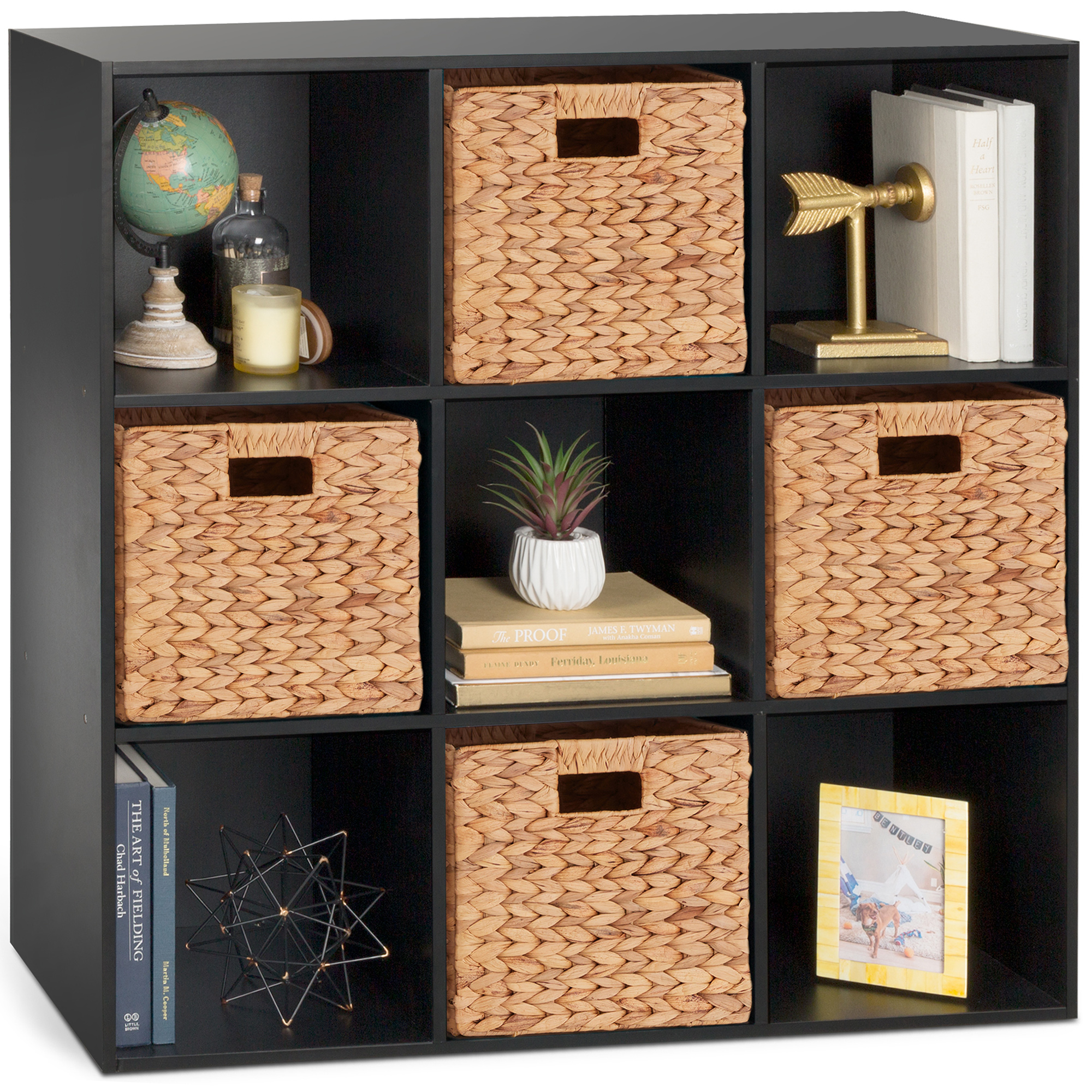 Best Choice Products 9-Cube Bookshelf Storage Display 3 Removable Panels