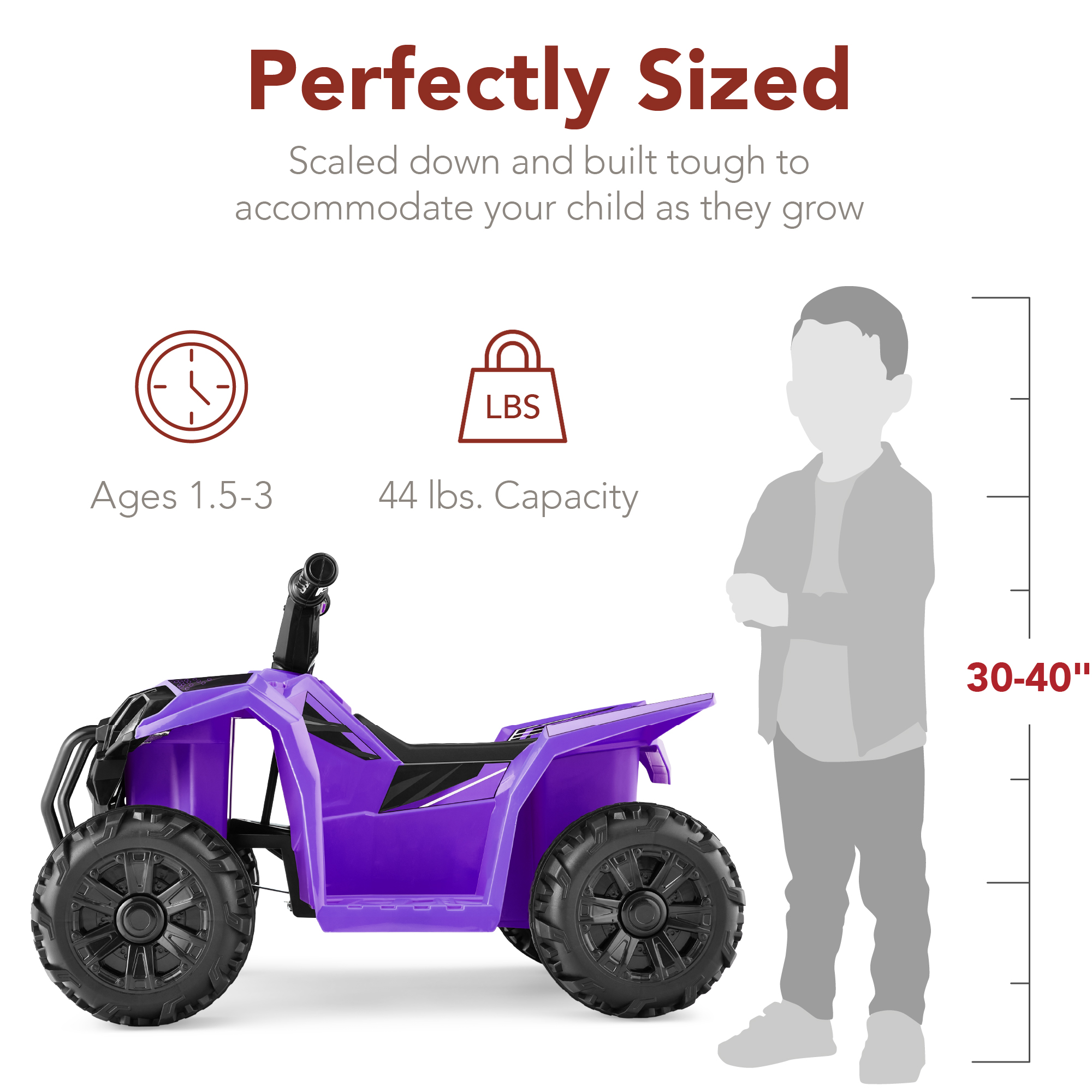 Best Choice Products 6V Kids Ride-On 4-Wheeler Quad ATV Car 1.8mph Max Speed