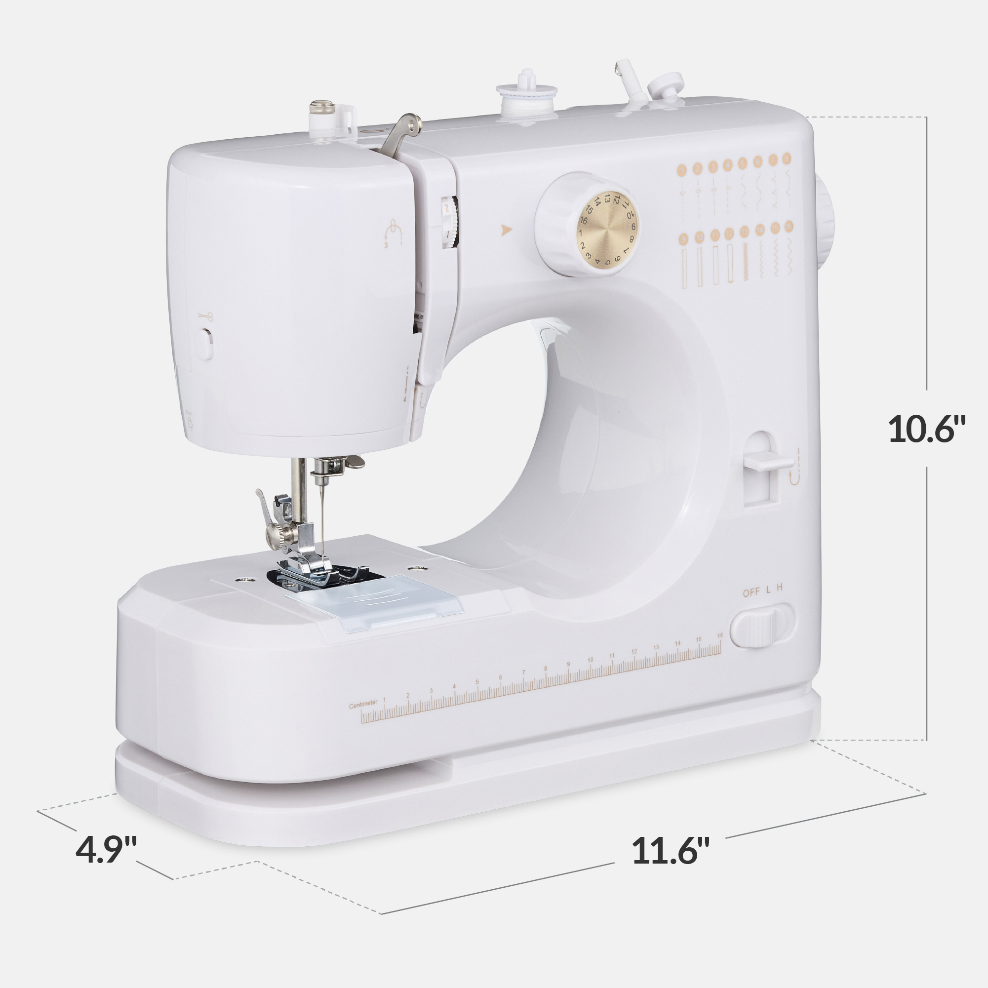 Best Choice Products 55-Piece Sewing Machine Kit Beginners 16 Stitch Patterns