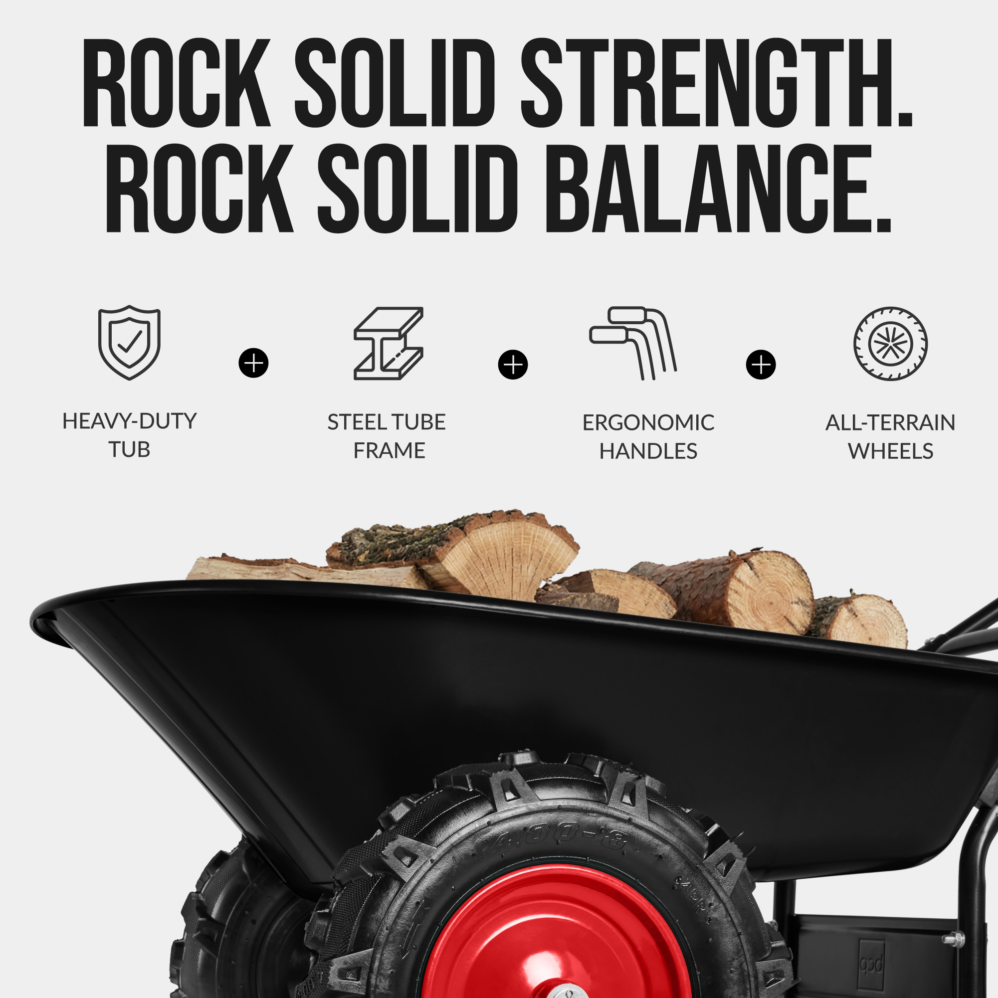 Best Choice Products Dual-Wheel Wheelbarrow w/Built in Stand Capacity 500lb