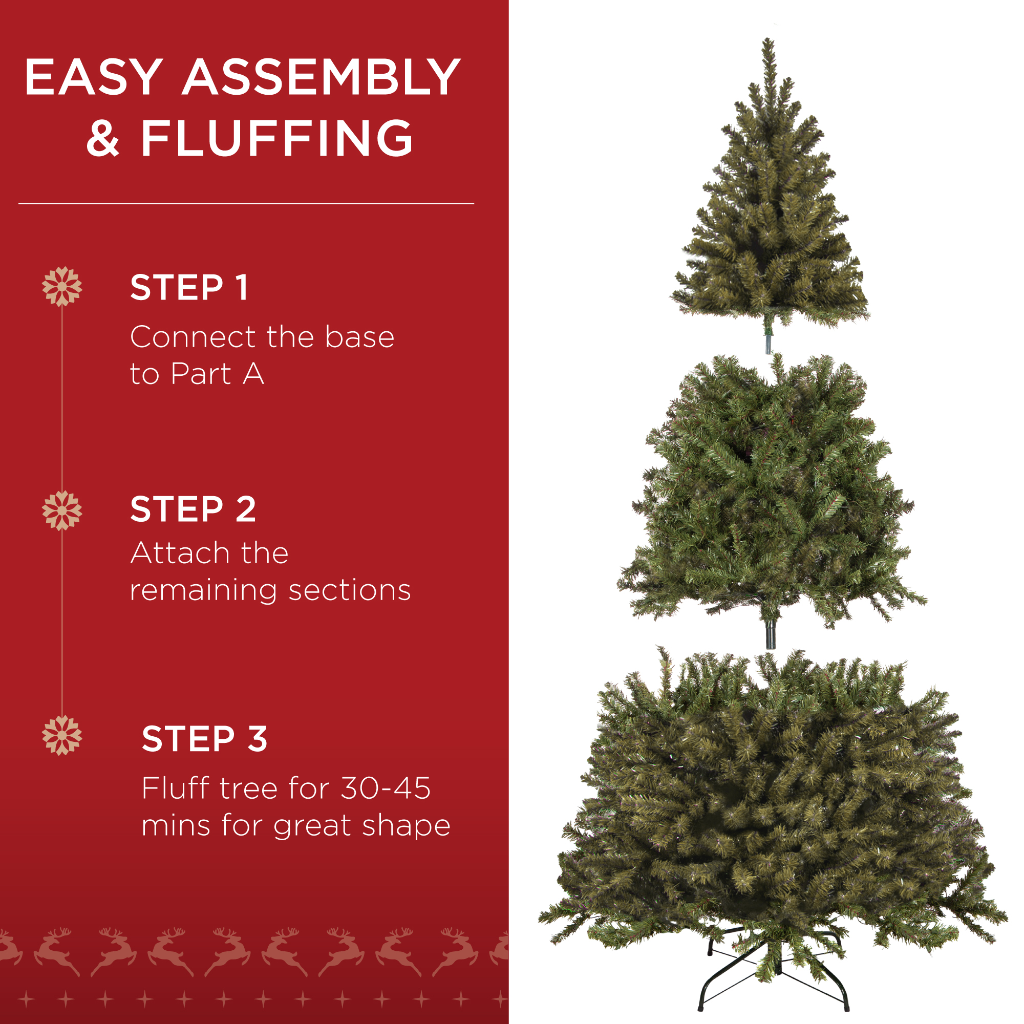 Best Choice Products Unlit Artificial Spruce Tree w/Easy Assembly Green
