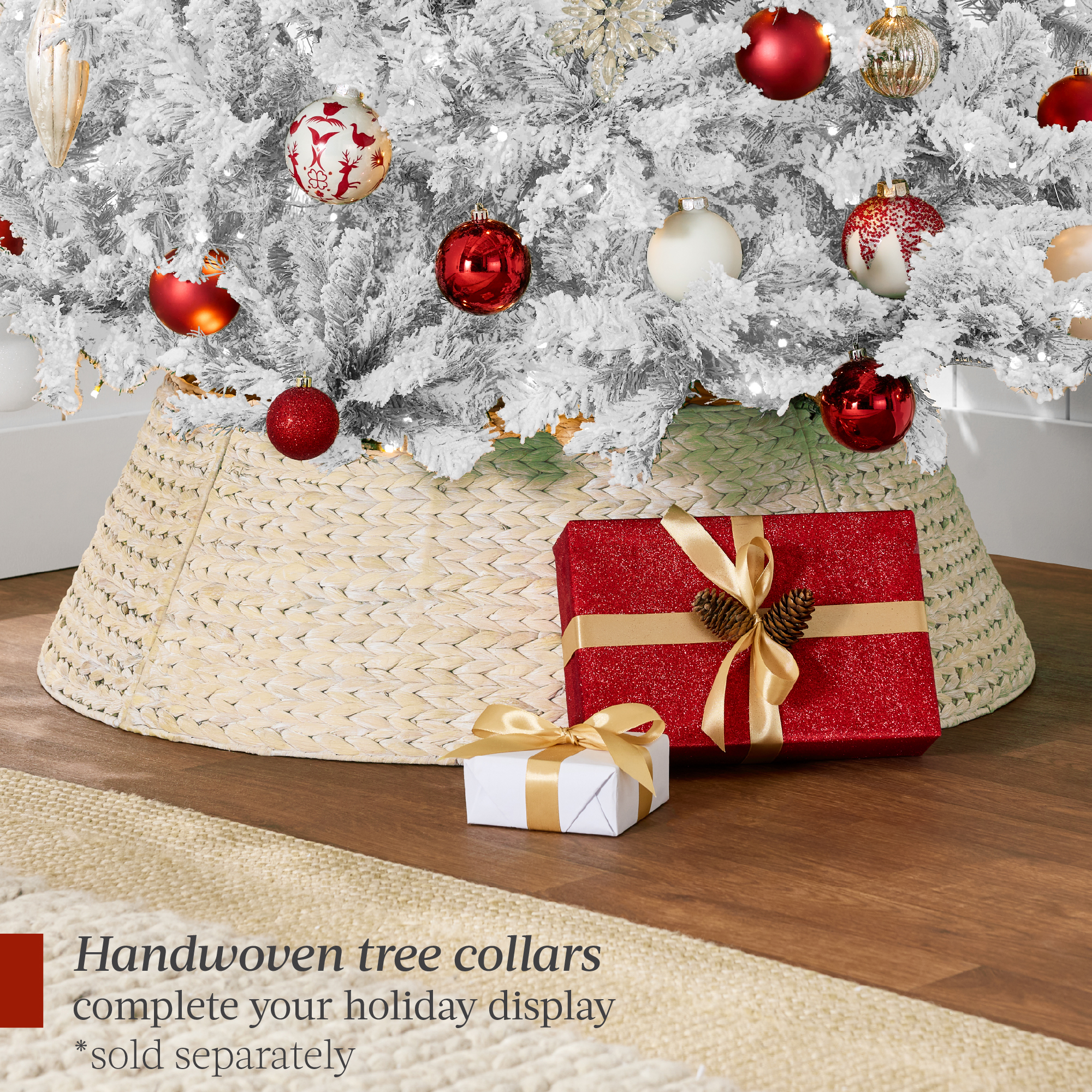 Best Choice Products Pre-Lit Snow Flocked Artificial Pine Tree 2-in-1 Lights