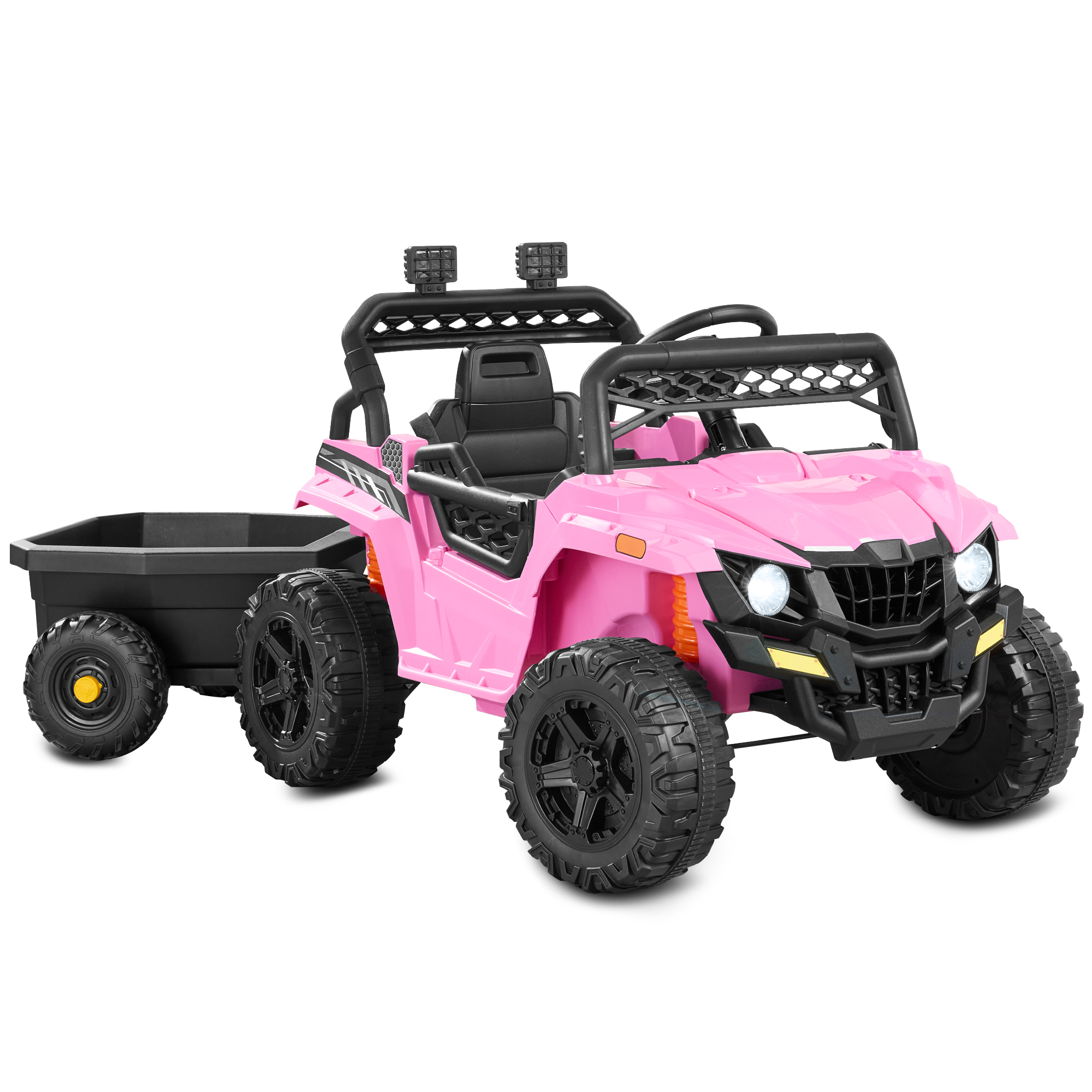 Best Choice Products 12V Kids Ride-On UTV Trailer w/Parent Remote Control LED