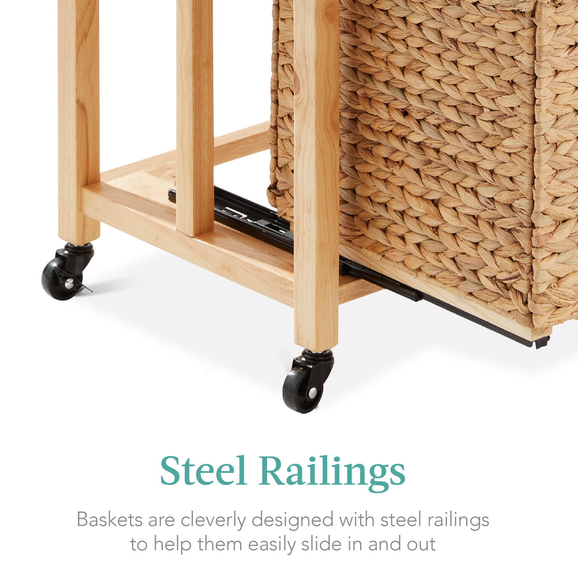 Best Choice Products Vertical Rolling File Cabinet Rubberwood Frame Locking