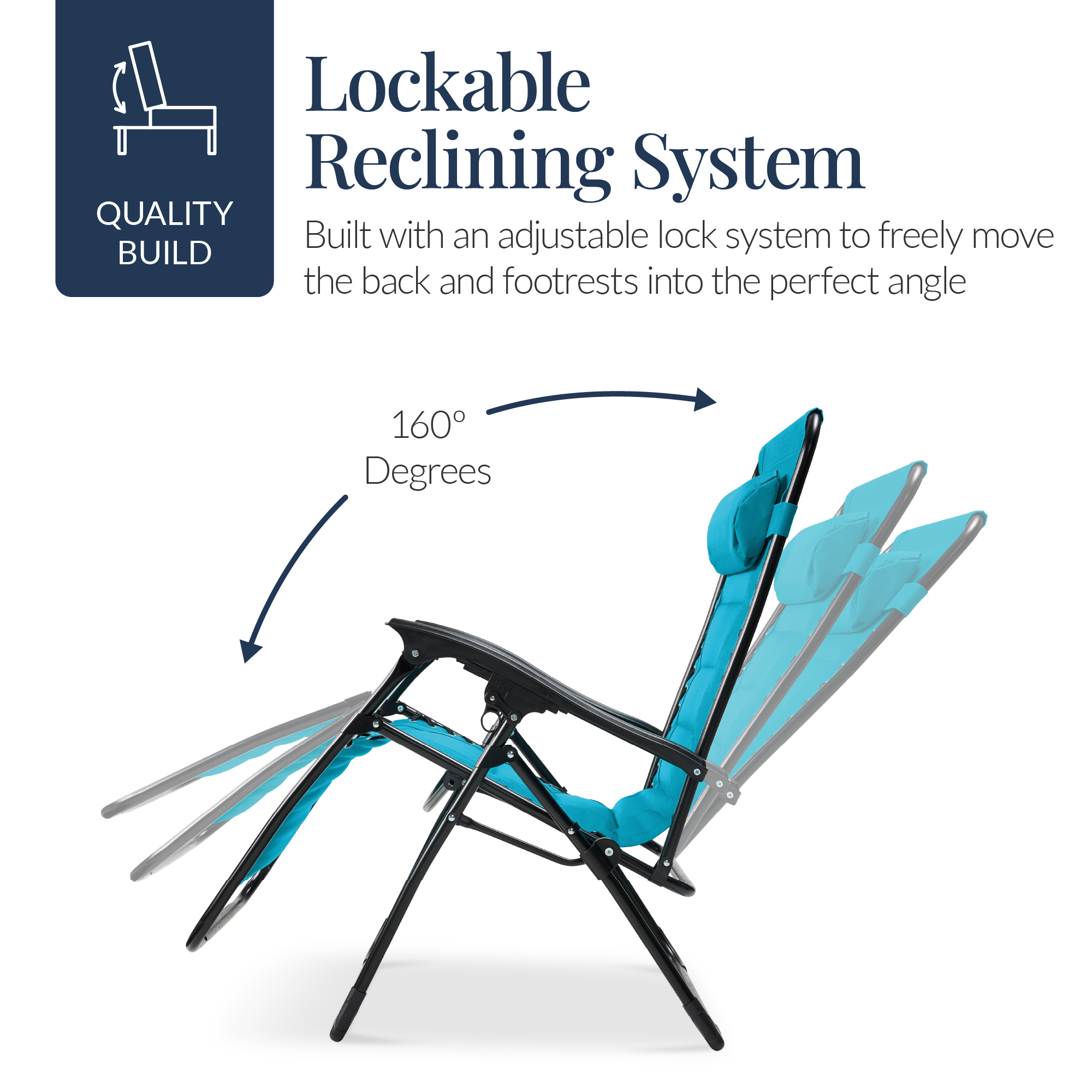 Best Choice Products Oversized Padded Zero Gravity Chair Folding Recliner