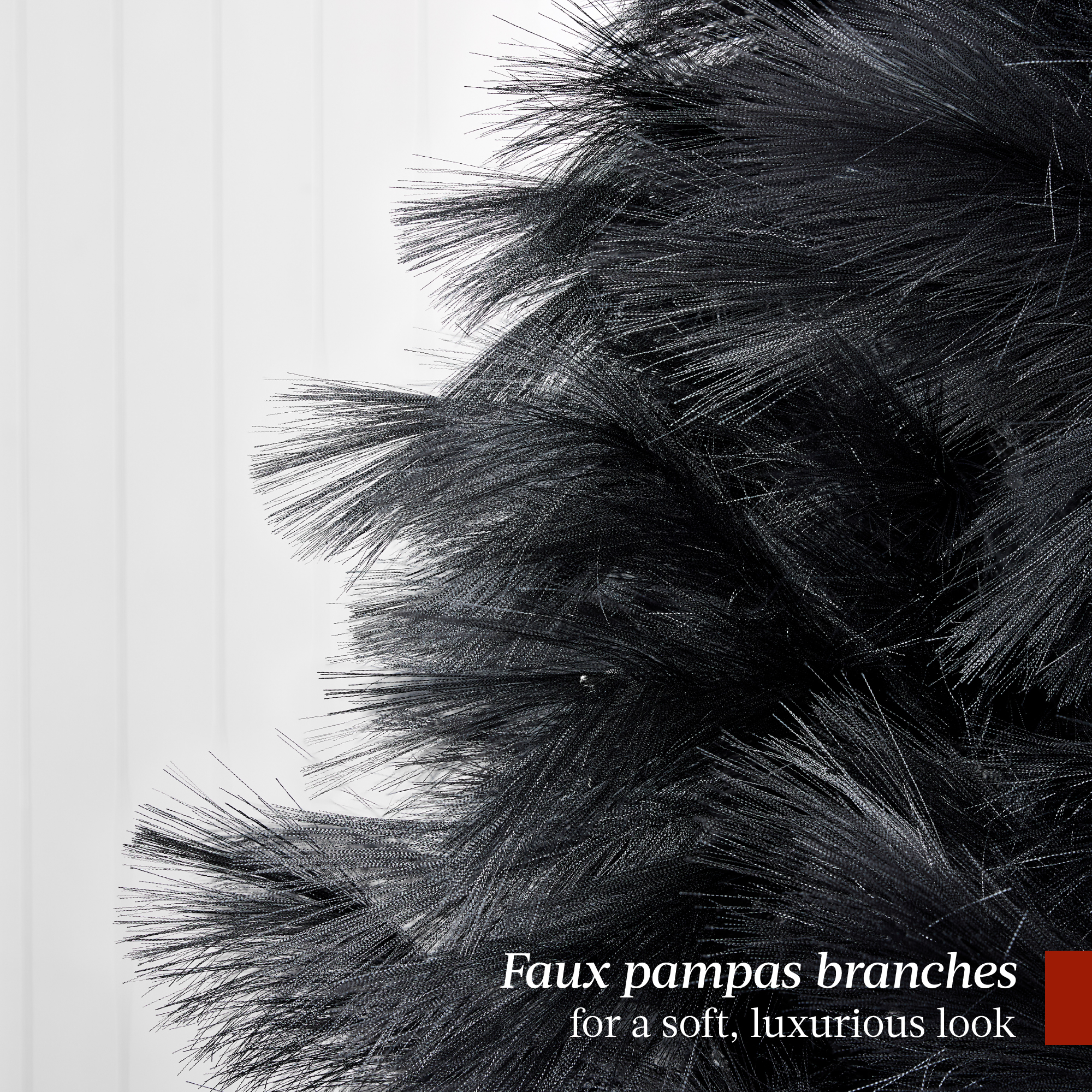 Best Choice Products Artificial Pampas Tree Foldable Metal Base Black