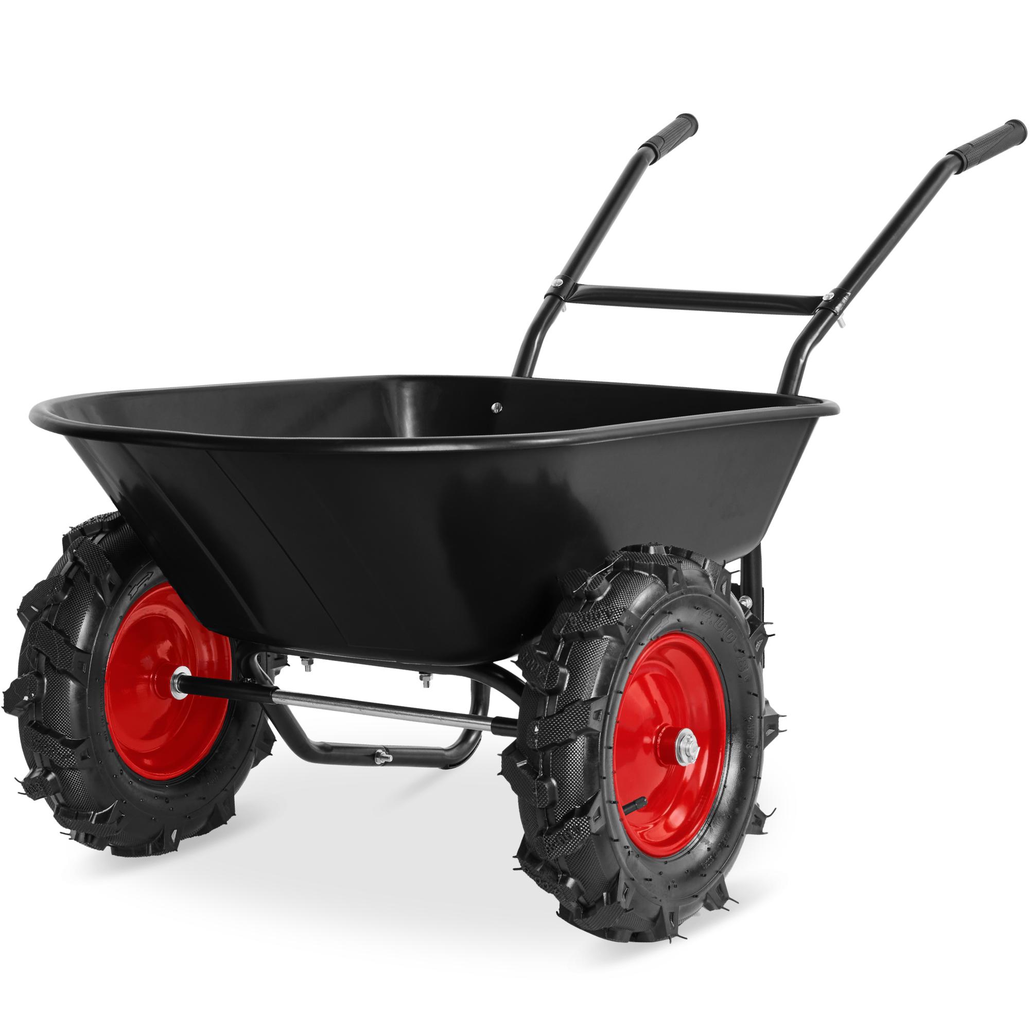 Best Choice Products Dual-Wheel Wheelbarrow w/Built in Stand Capacity 500lb