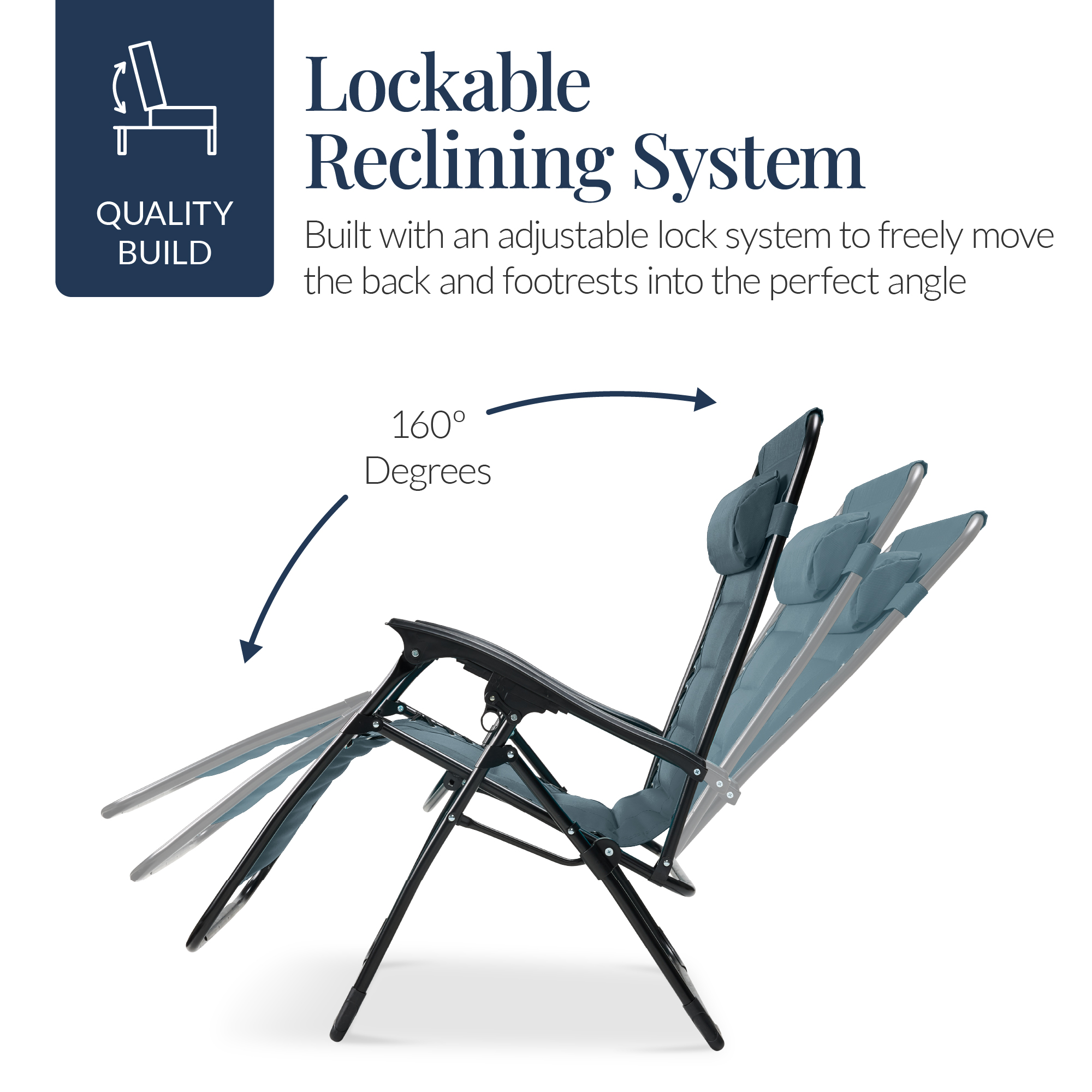 Best Choice Products Oversized Padded Zero Gravity Chair Folding Recliner