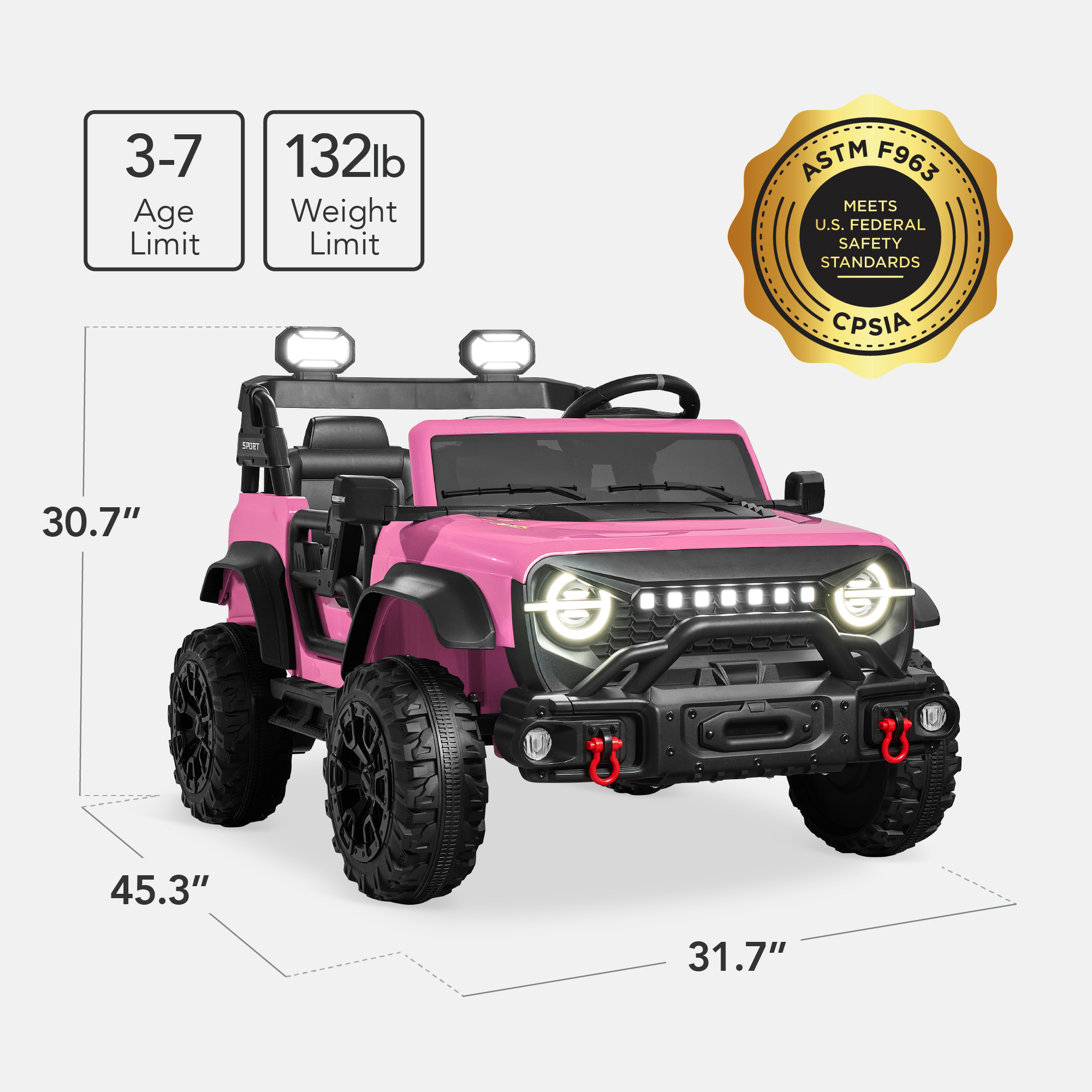 Best Choice Products 24V 2-Seater Electric Ride-On Car Truck Parent Control