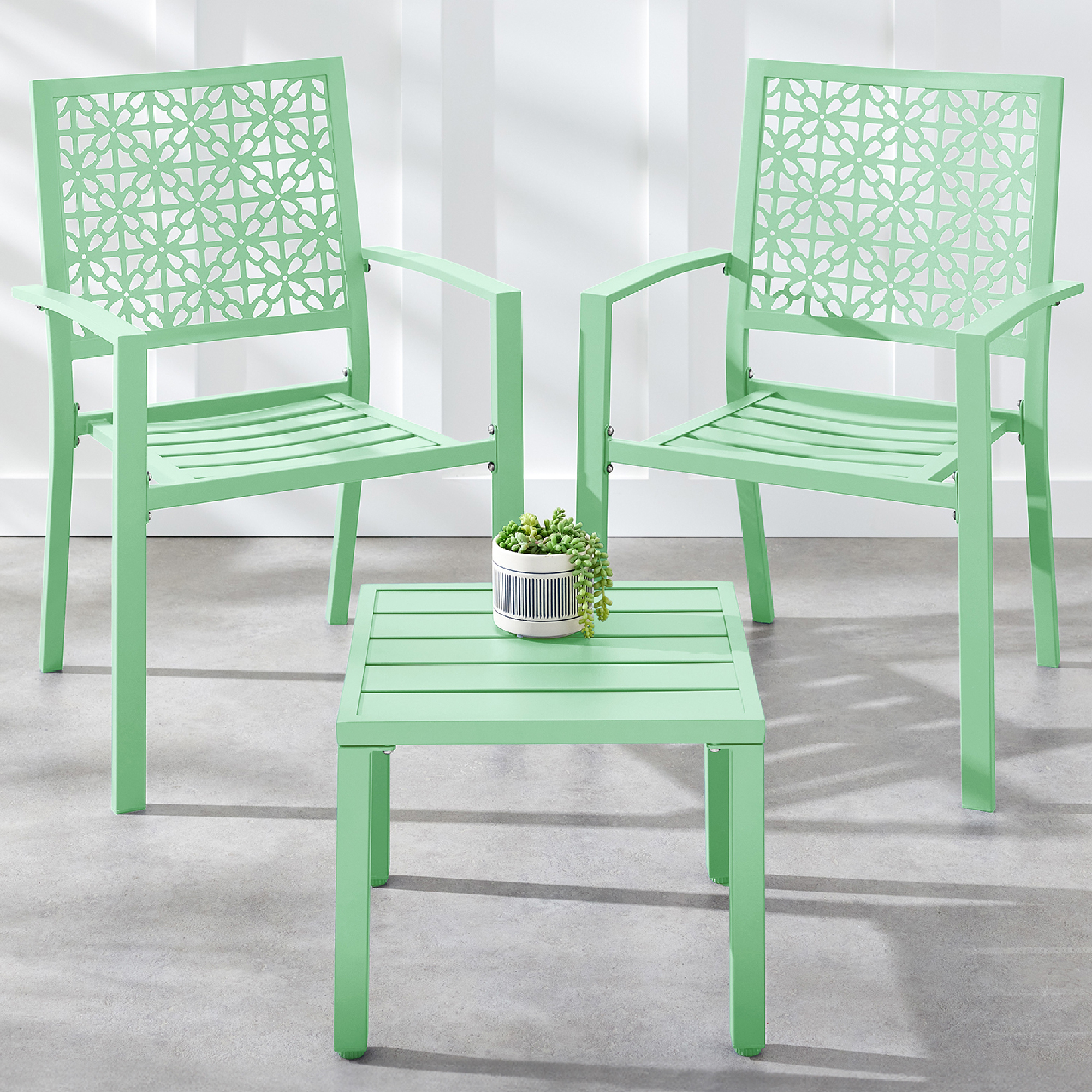 Best Choice Products 3-Piece Stackable Steel Conversation Bistro Set