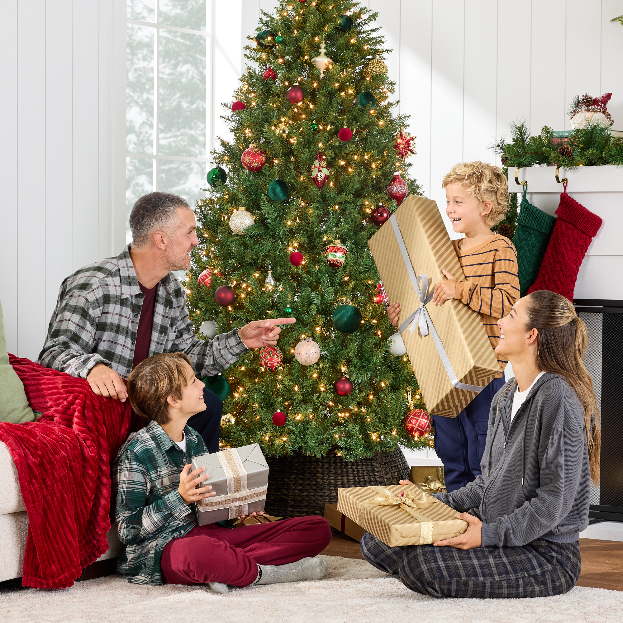 Best Choice Products Pre-Lit Hinged Douglas Artificial Tree w/ Stand