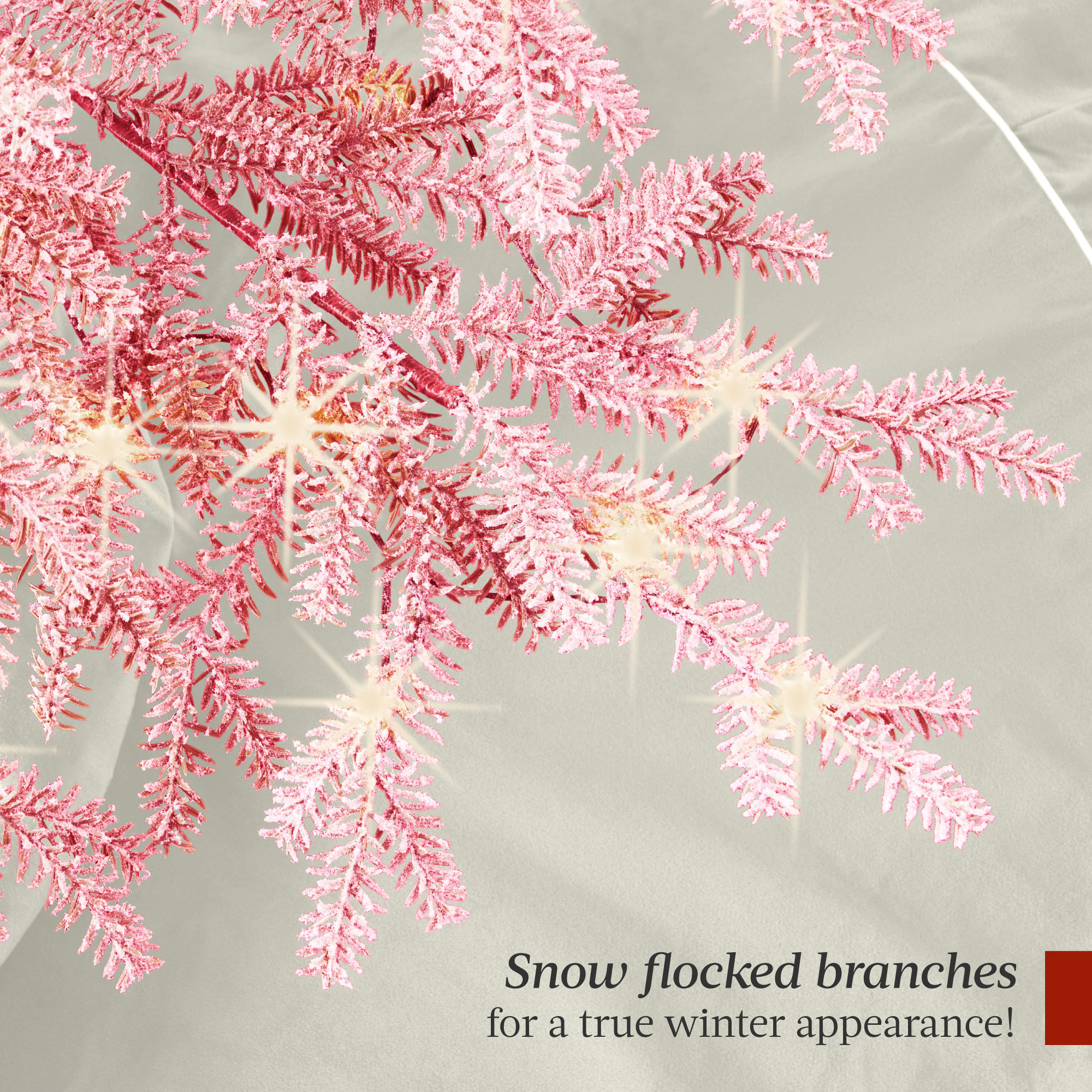 Best Choice Products Pre-Lit Sparse Flocked Tree 2-in-1 LEDs Cordless Connection