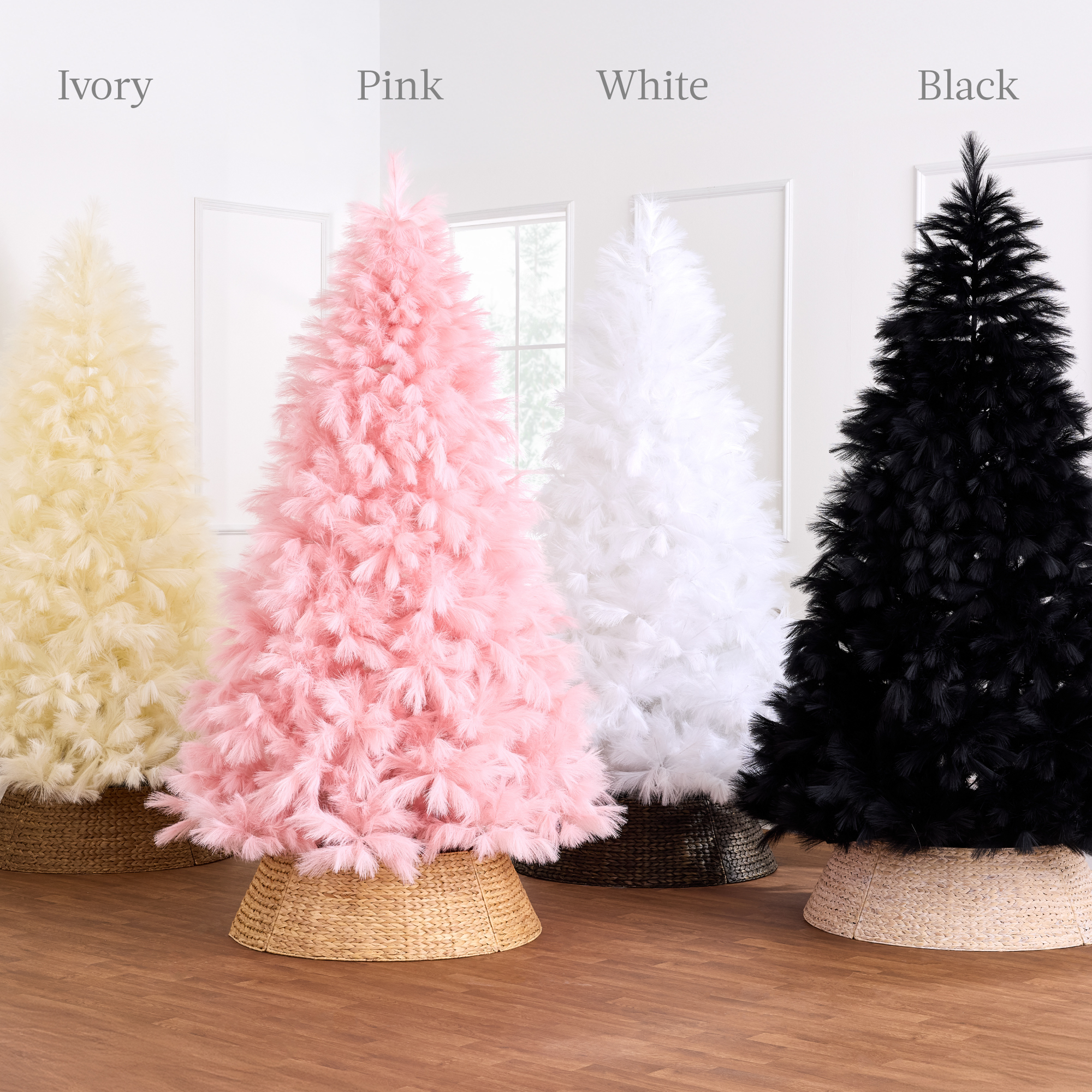 Best Choice Products Artificial Pampas Tree Foldable Metal Base Pink