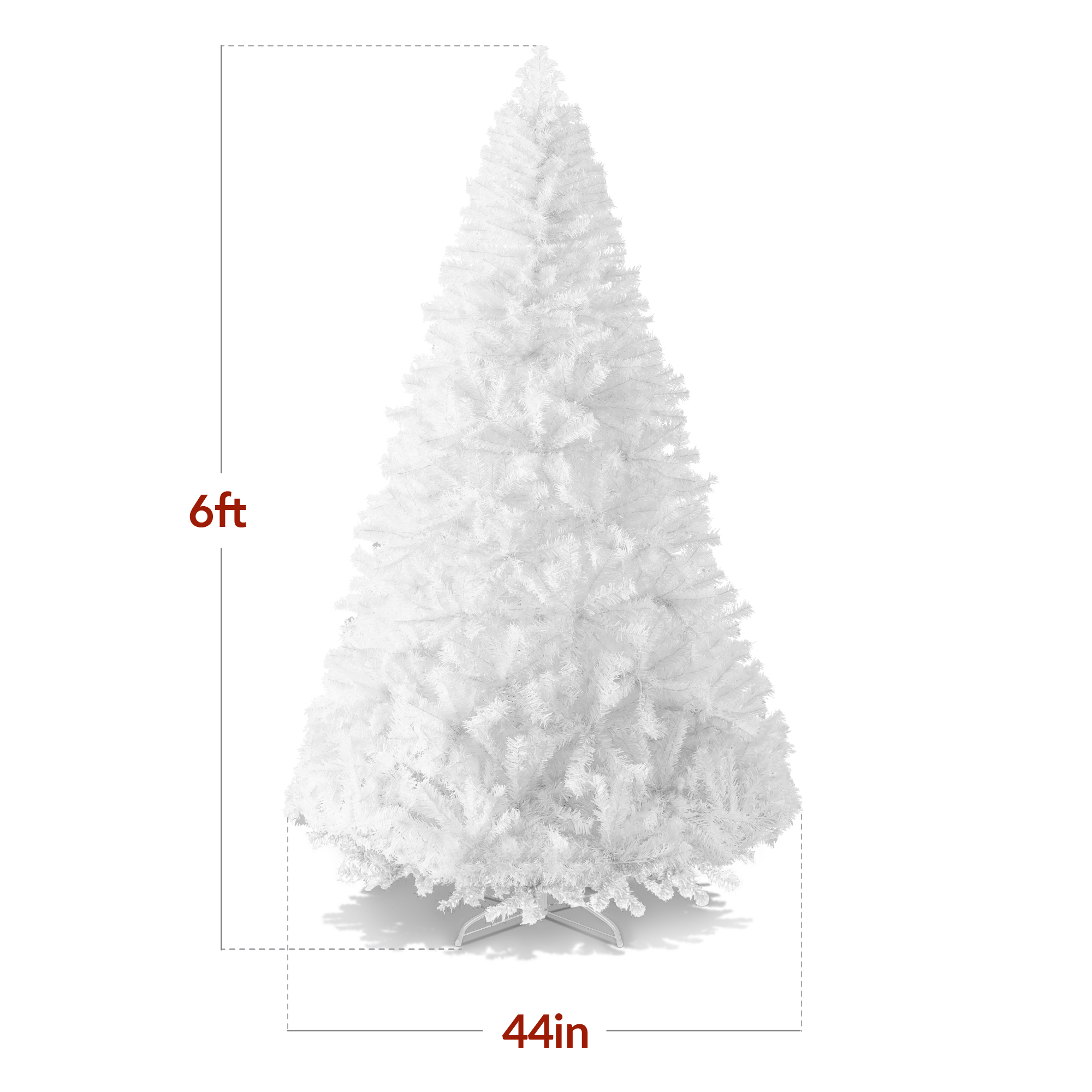 Best Choice Products Artificial Tree Unlit Pine Design w/Easy Assembly White