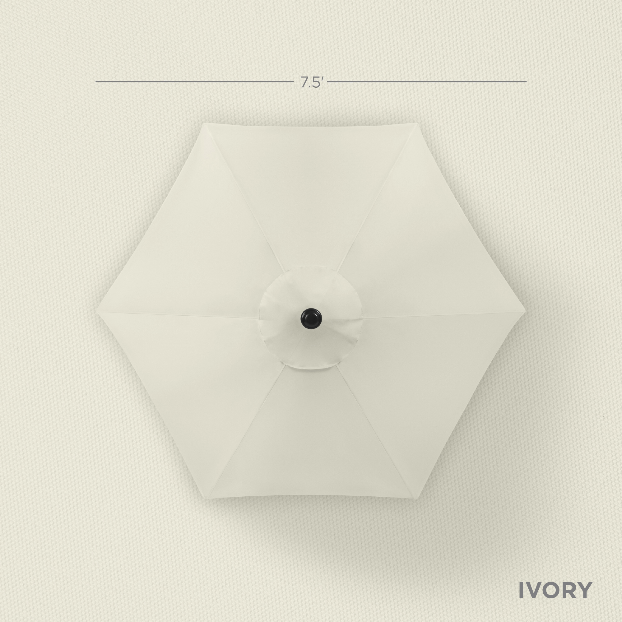 Best Choice Products Solar Umbrella Push Button Tilt Crank Lift - 7.5ft