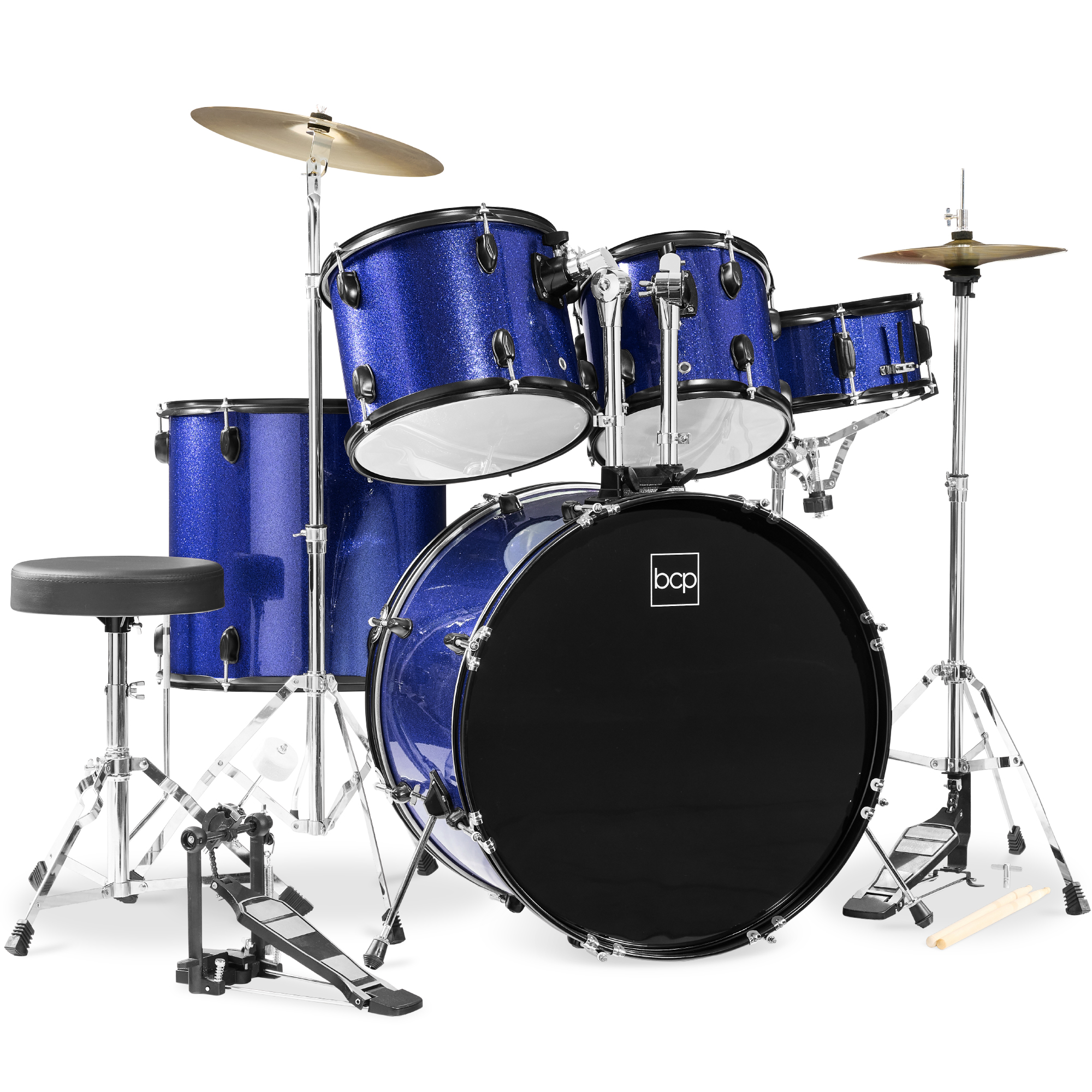 Best Choice Products SKY1263 5 Piece Drum Set, Black for sale