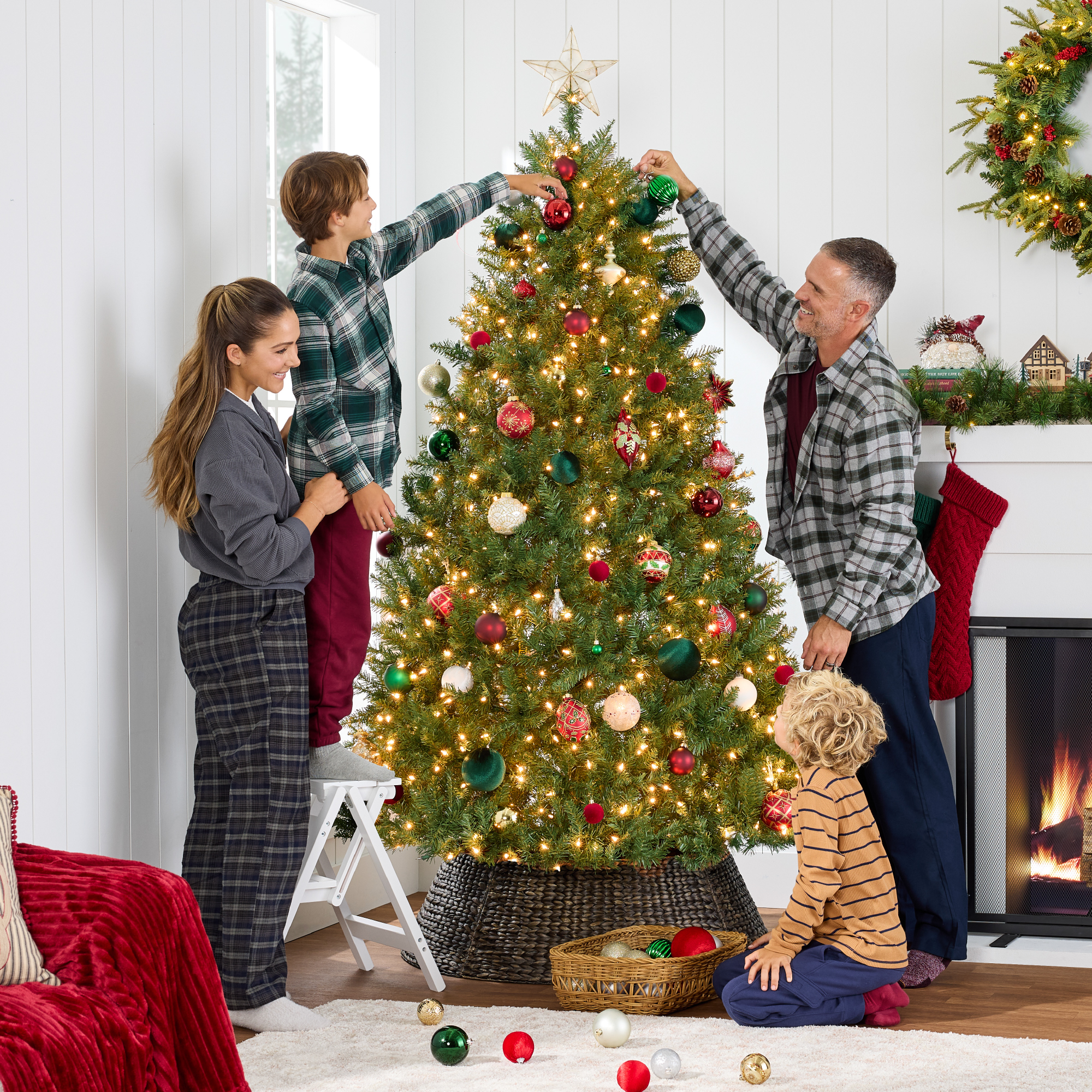 Best Choice Products Pre-Lit Hinged Douglas Artificial Tree w/ Stand