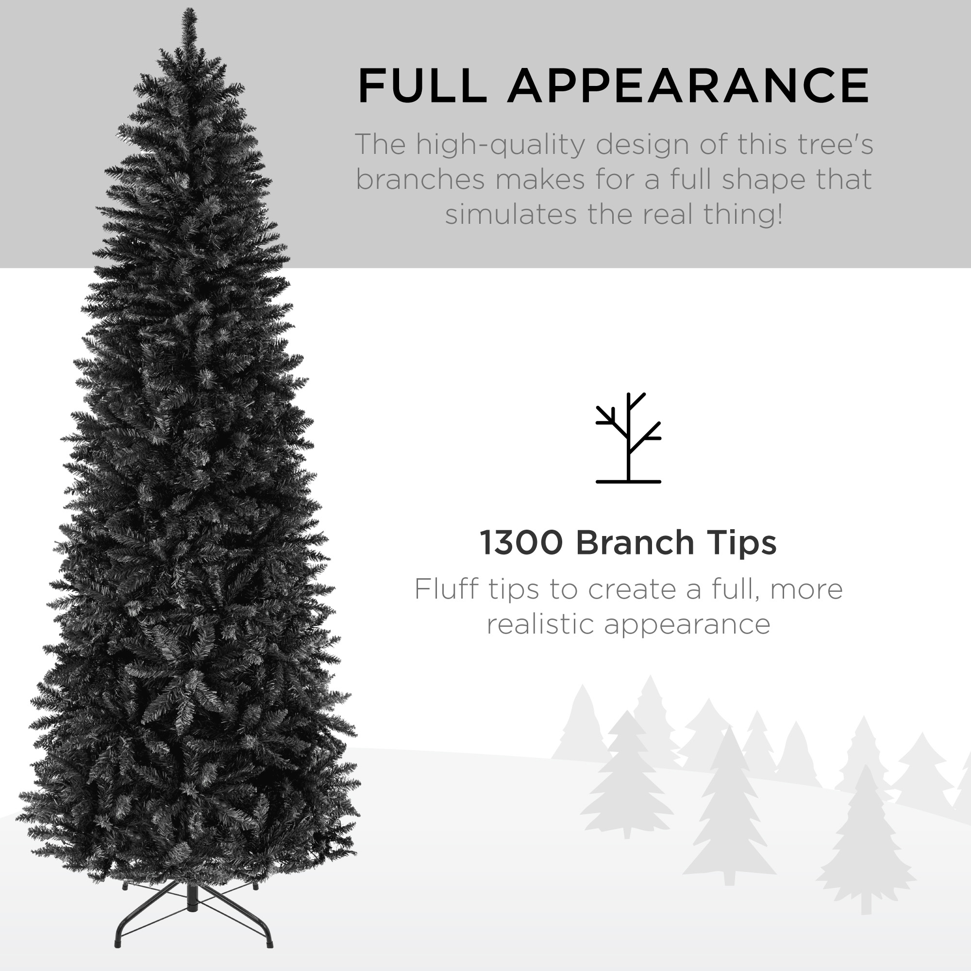 Best Choice Products Artificial Pencil Tree Black