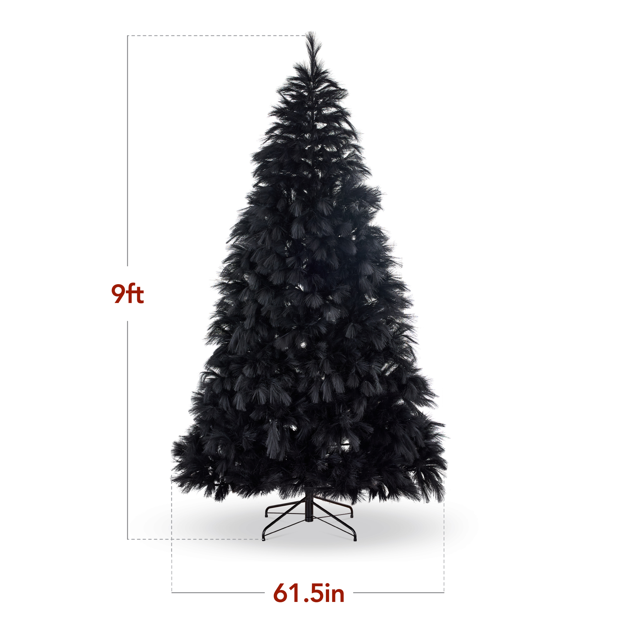 Best Choice Products Artificial Pampas Tree Foldable Metal Base Black